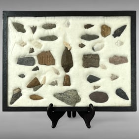 Framed Arrowheads & Pottery Fragments – Pre-Columbian, Private Estate,
