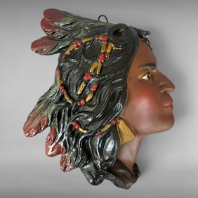 Vintage Mid Century Americana Chalkware Wall Relief