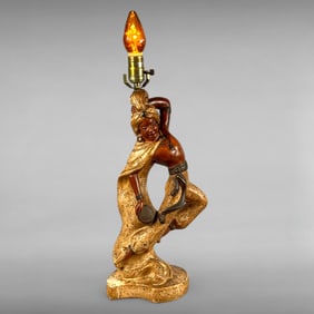 1954 Figural Lamp — Arabian Dancer with Tambourine
