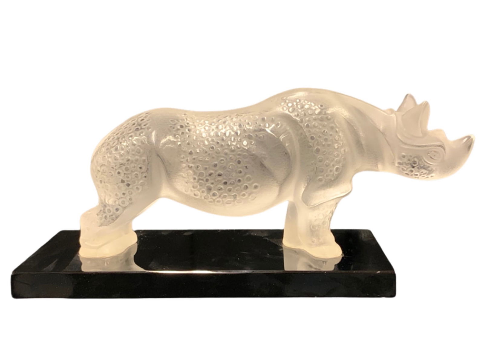 Lalique Rhinoceros Toba 希少色 Amber Lalique Rhinoceros Toba 希少