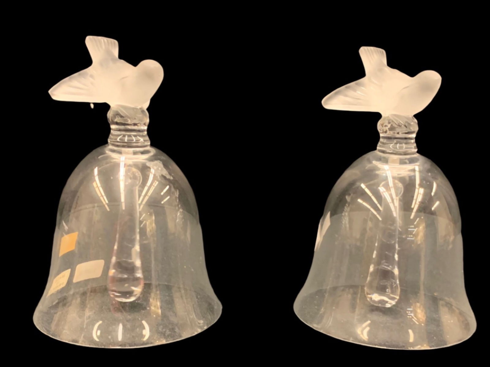 Lalique Crystal Table Bells with Pinson sparrow QTY :2 (1 of 5)