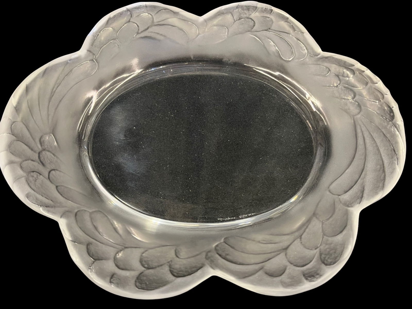 LALIQUE Dish Floral Platter, 11072 (1 of 7)