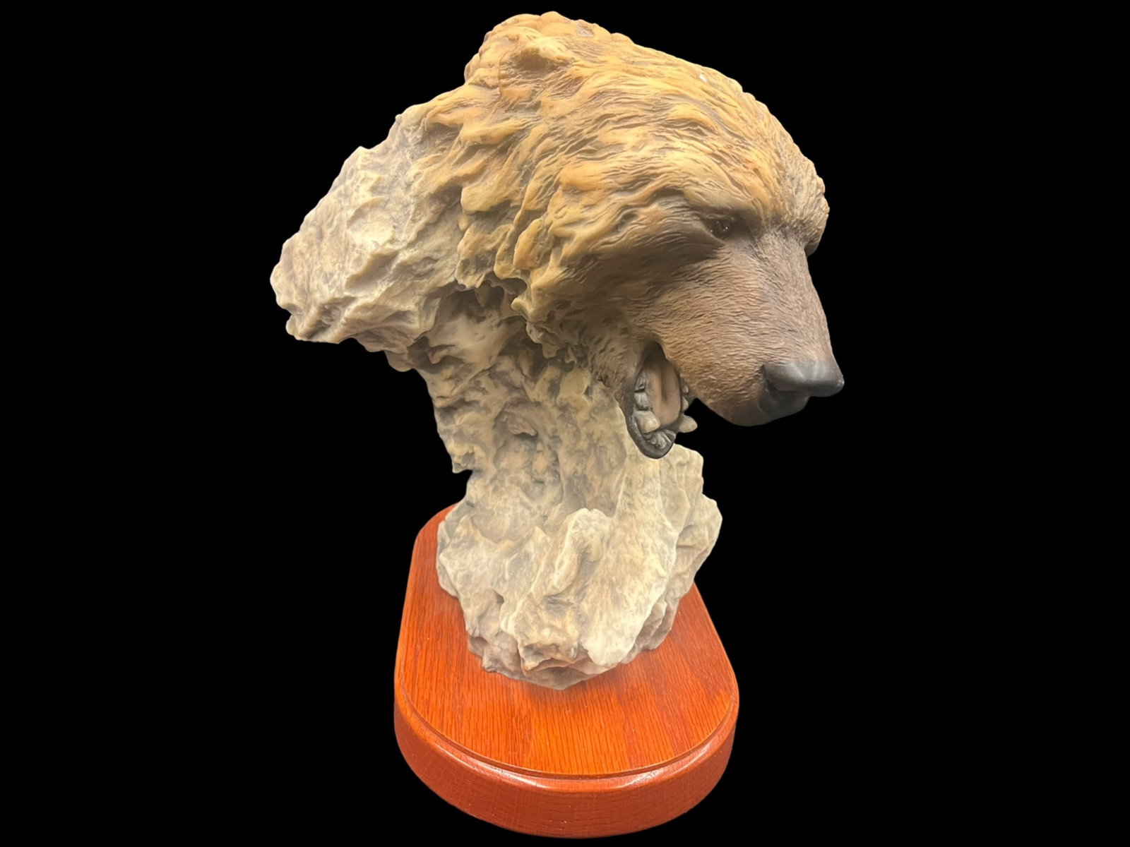 Randy Reading Growling Bear Head Sculpture MOUNTAIN MONARCH, #1736 (1 of 8)