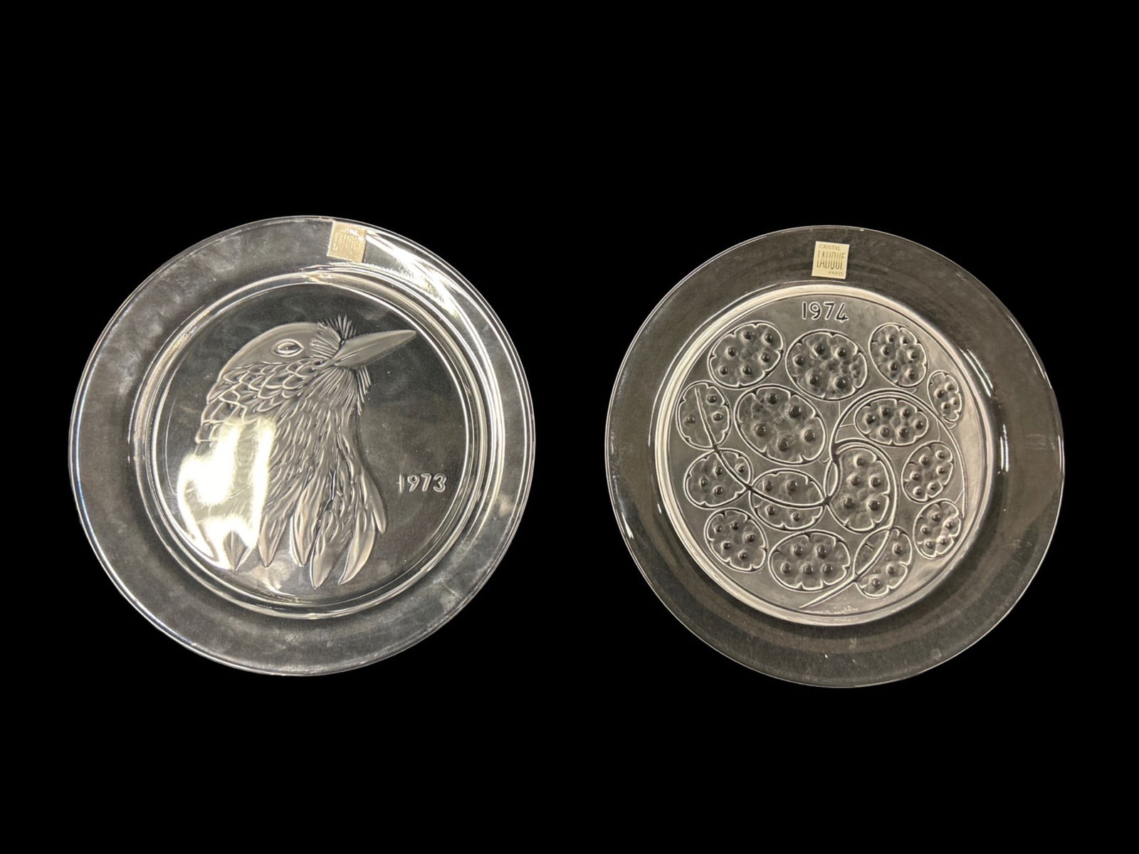 1973, 1974 Lalique Collectors plates Qty: Two (1 of 4)
