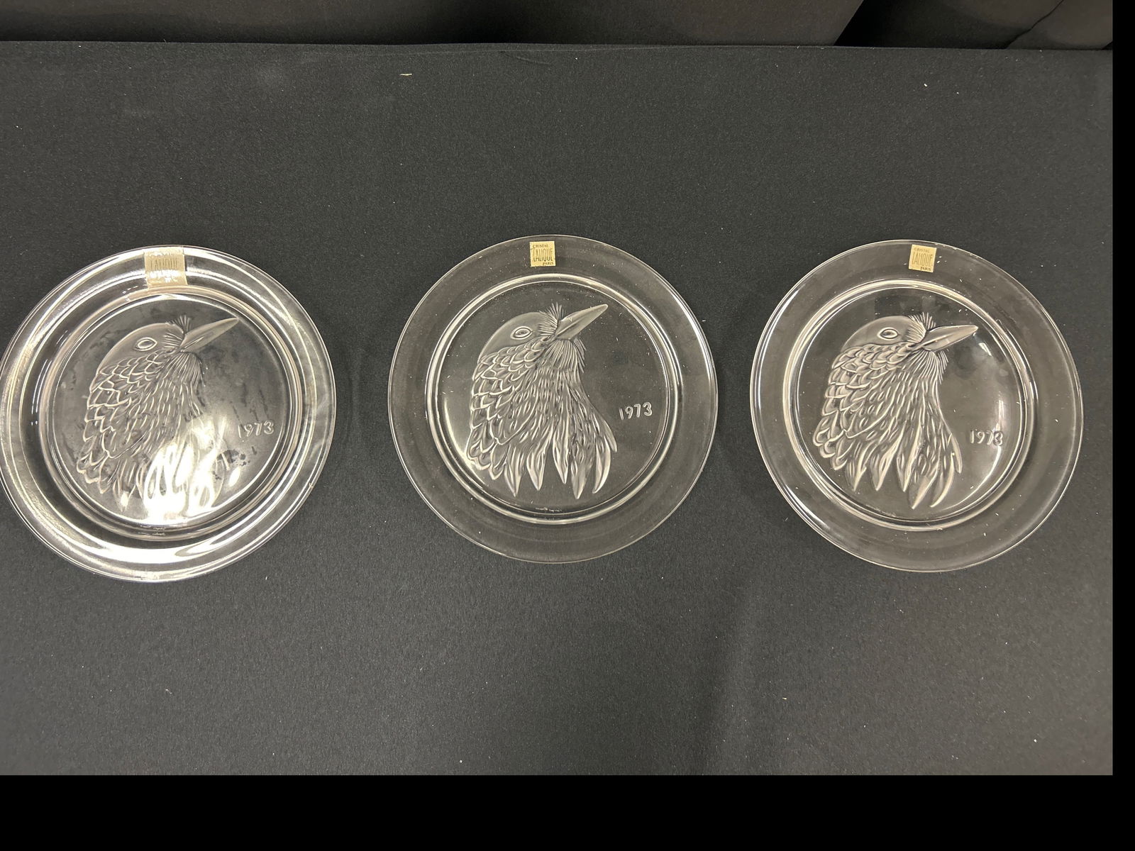1973 Lalique Collector Plates QTY: Three (1 of 6)