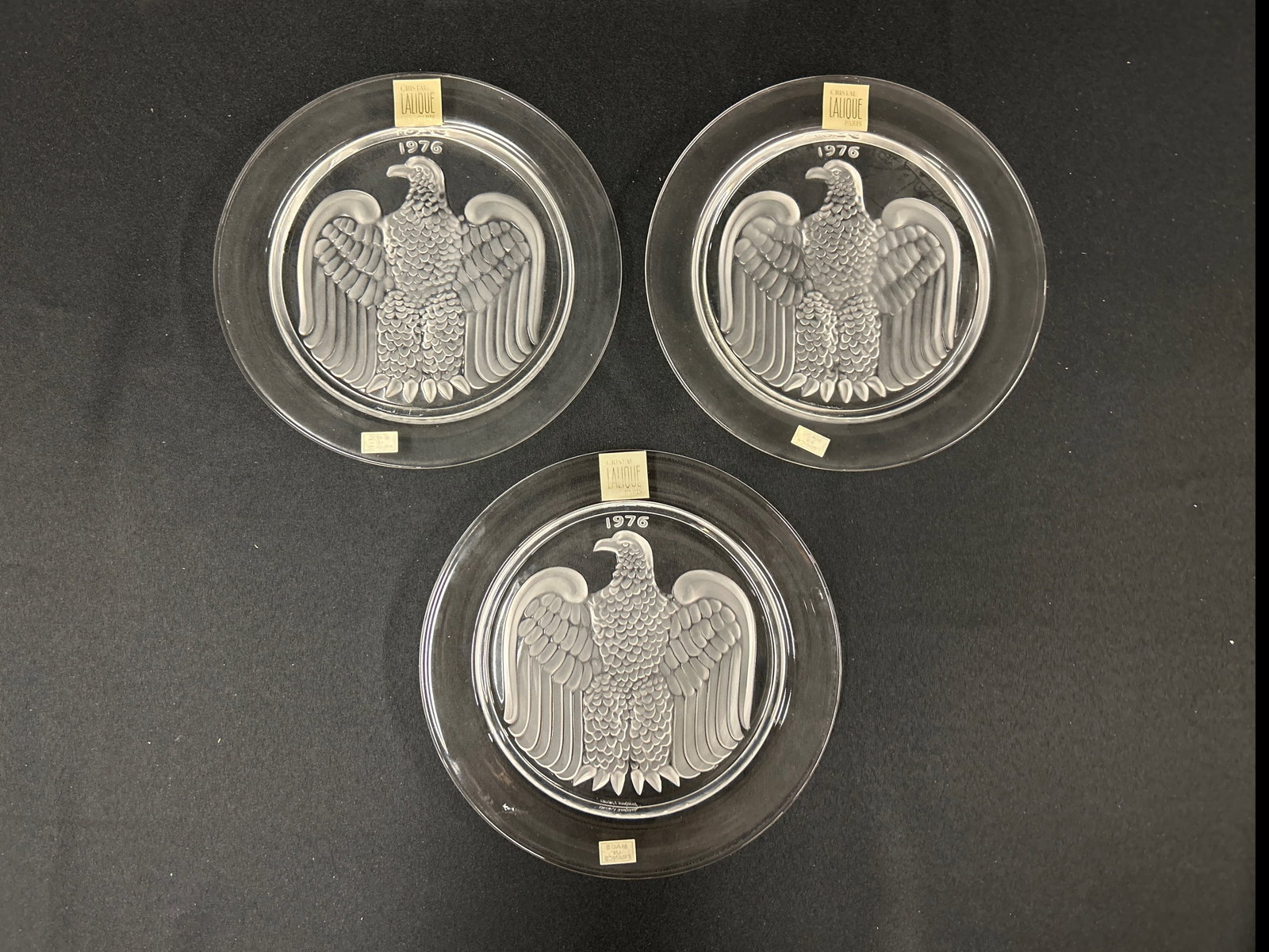 1976 Lalique Collector Plates QTY: 3 (1 of 4)
