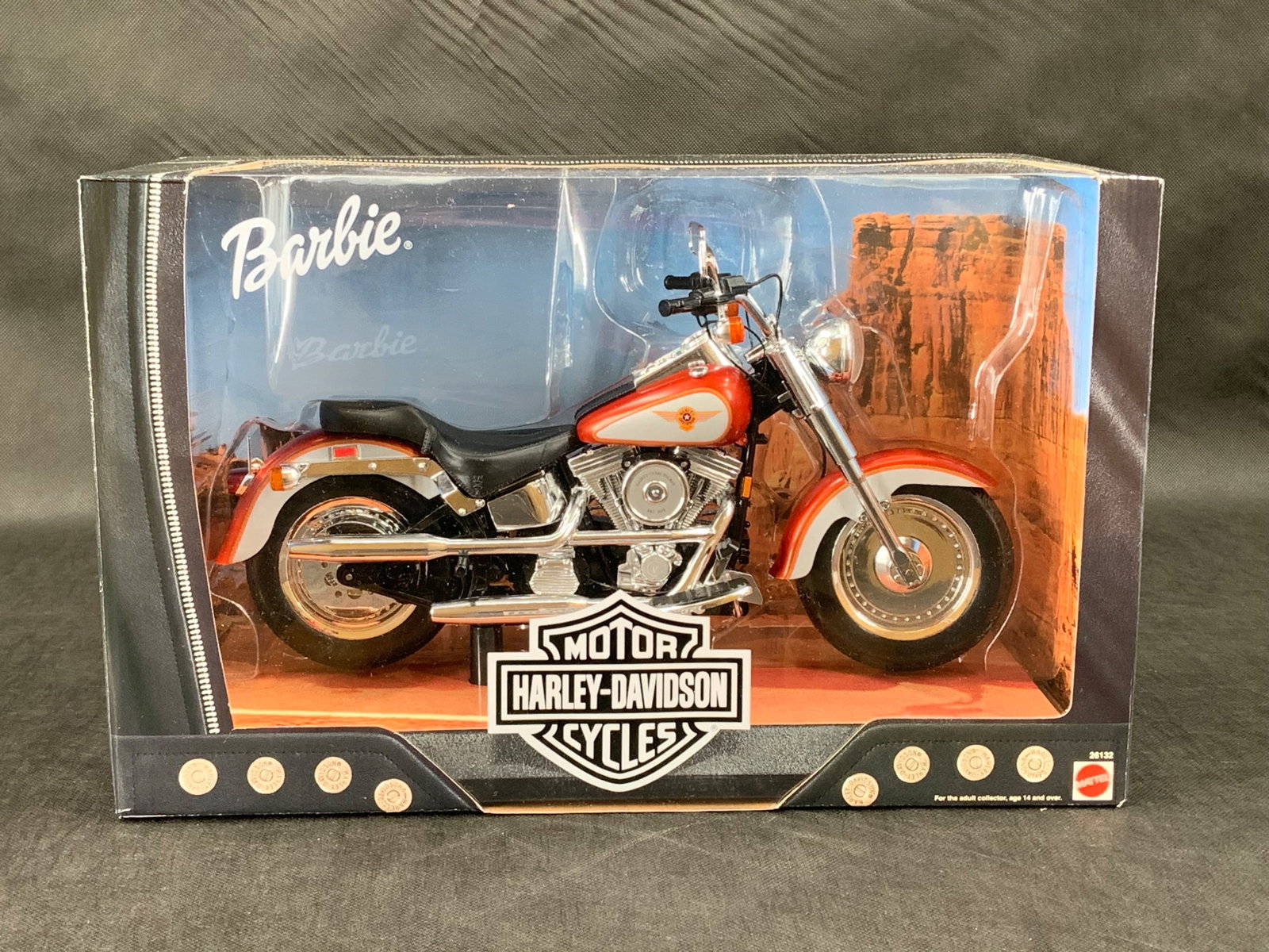 Harley Davidson Fat Boy Motorcycle Barbie Edition Diecast 1:34 NIB #26132 (1 of 9)