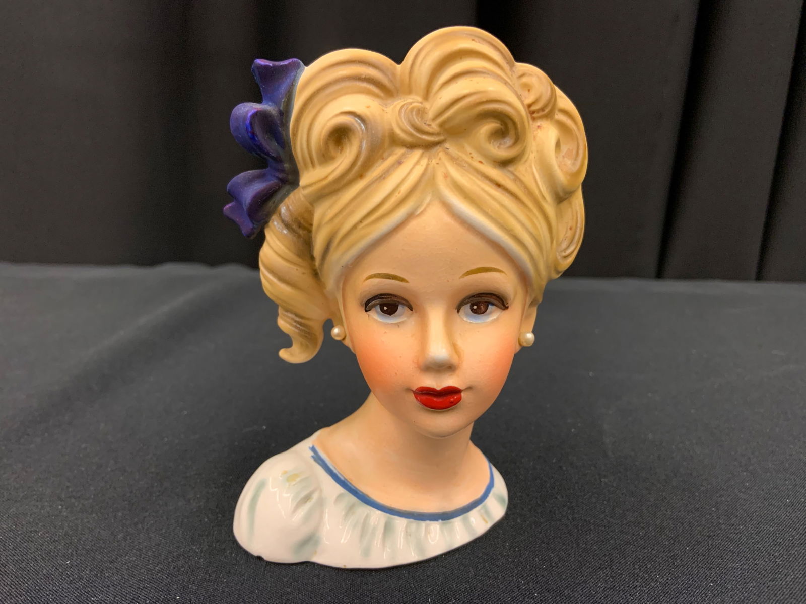 Vintage Lady Head Vase Inarco E3662 (1 of 9)