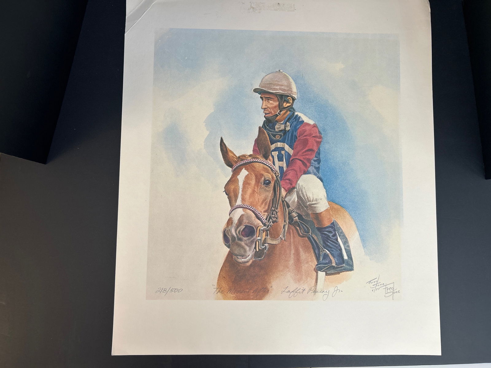 The Moment After - Painting of Lafit Pincay Jr. Artist Fred Stone #218/500 (1 of 12)