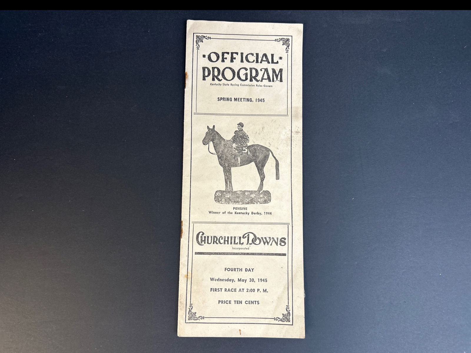 1945 Official Program Churchill Downs  (1 of 8)