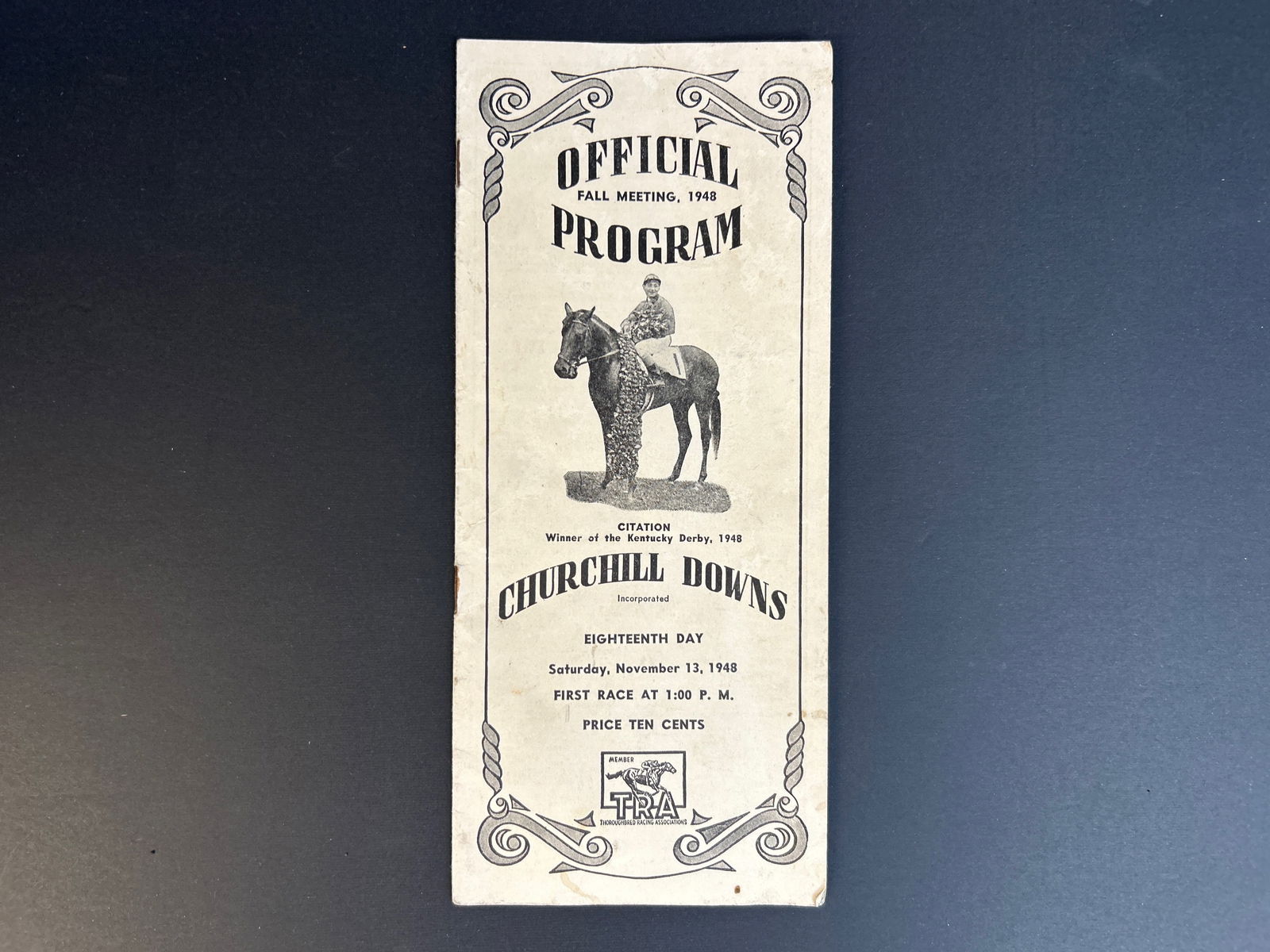 1948 Official Program Churchill Downs Fall Meeting Eighteenth Day (1 of 8)
