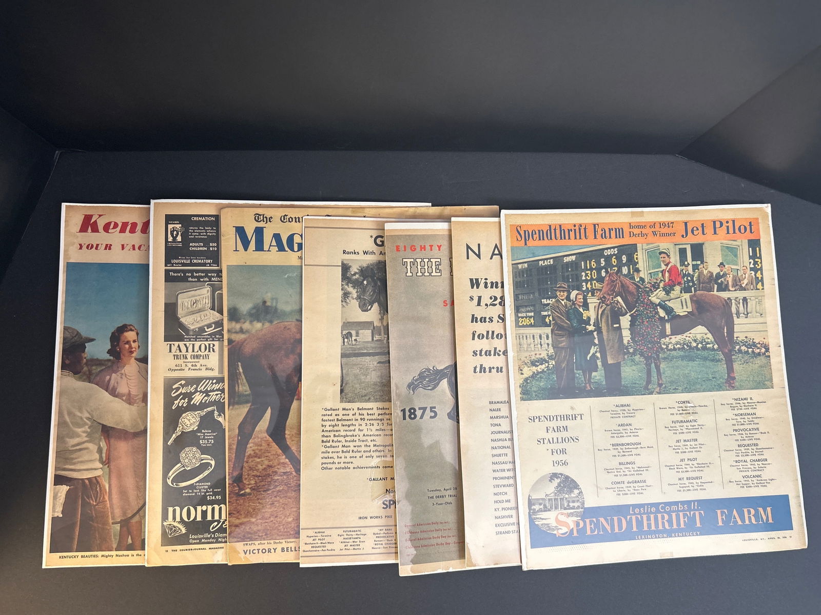 Vintage Advertisements Spendthrift Farm 50â€™s and 60â€™s Newspaper Kentucky Derby (1 of 12)