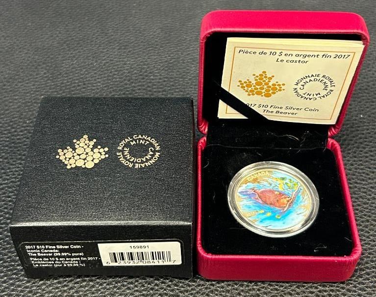 2017 $10 Fine Silver Coin - Iconic Canada: The Beaver: 2017 $10 Fine Silver Coin - Iconic Canada: The Beaver