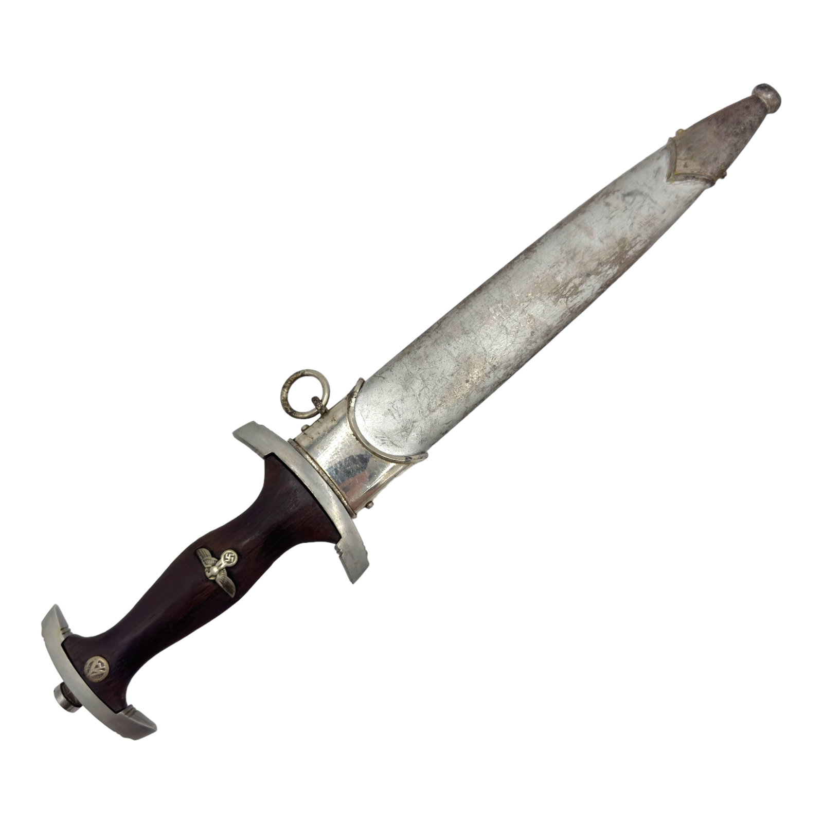 Nazi SA Dagger by WKC: Nazi SA Dagger by WKC. Scabbard stripped of paint. Blade pitted.