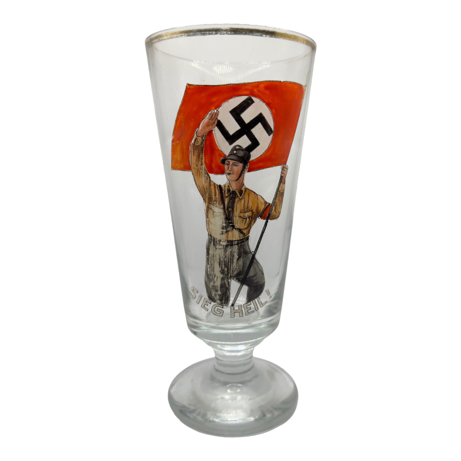 Early Third Reich Nazi Beer Glass 'Sieg Heil': Early Third Reich Nazi Beer Glass 'Sieg Heil'