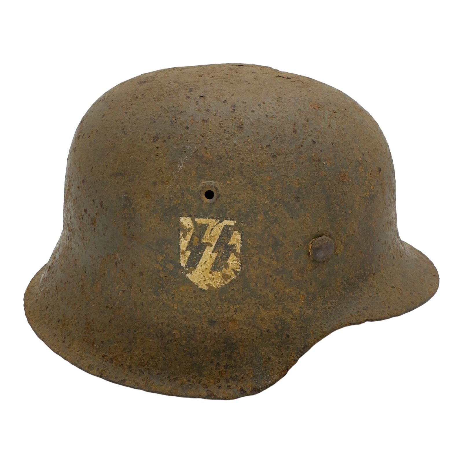 SS Helmet Recovered from Eastern Front (1 of 7)