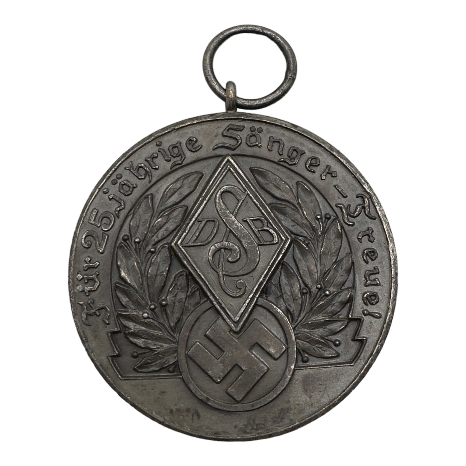 German WWII Fur 25 Jahrige Sanger Treue Dresden Dresden Medal (1 of 2)