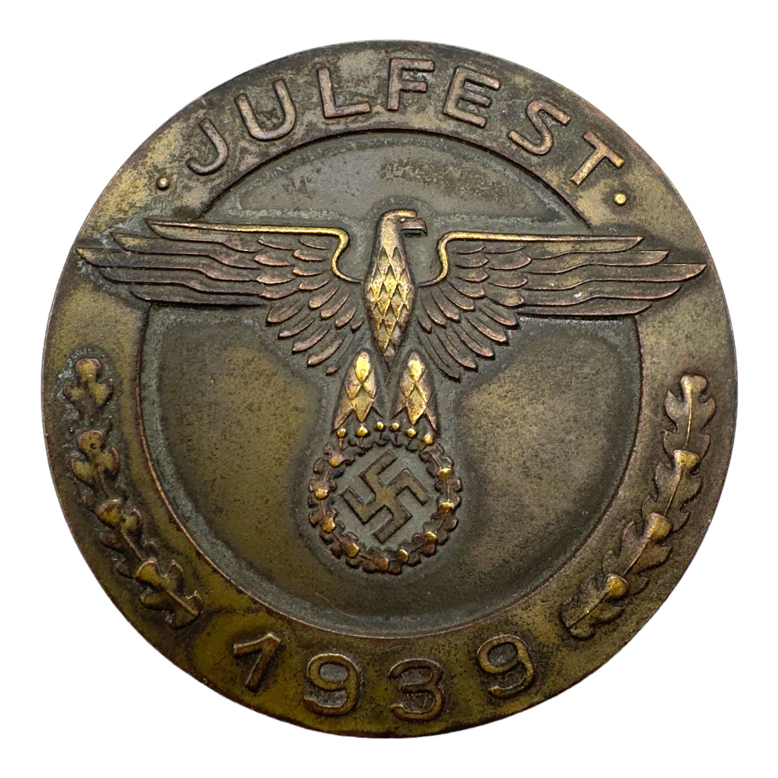 SS 1939 Julfest Yule Festival Table Medal by Deschler (1 of 2)