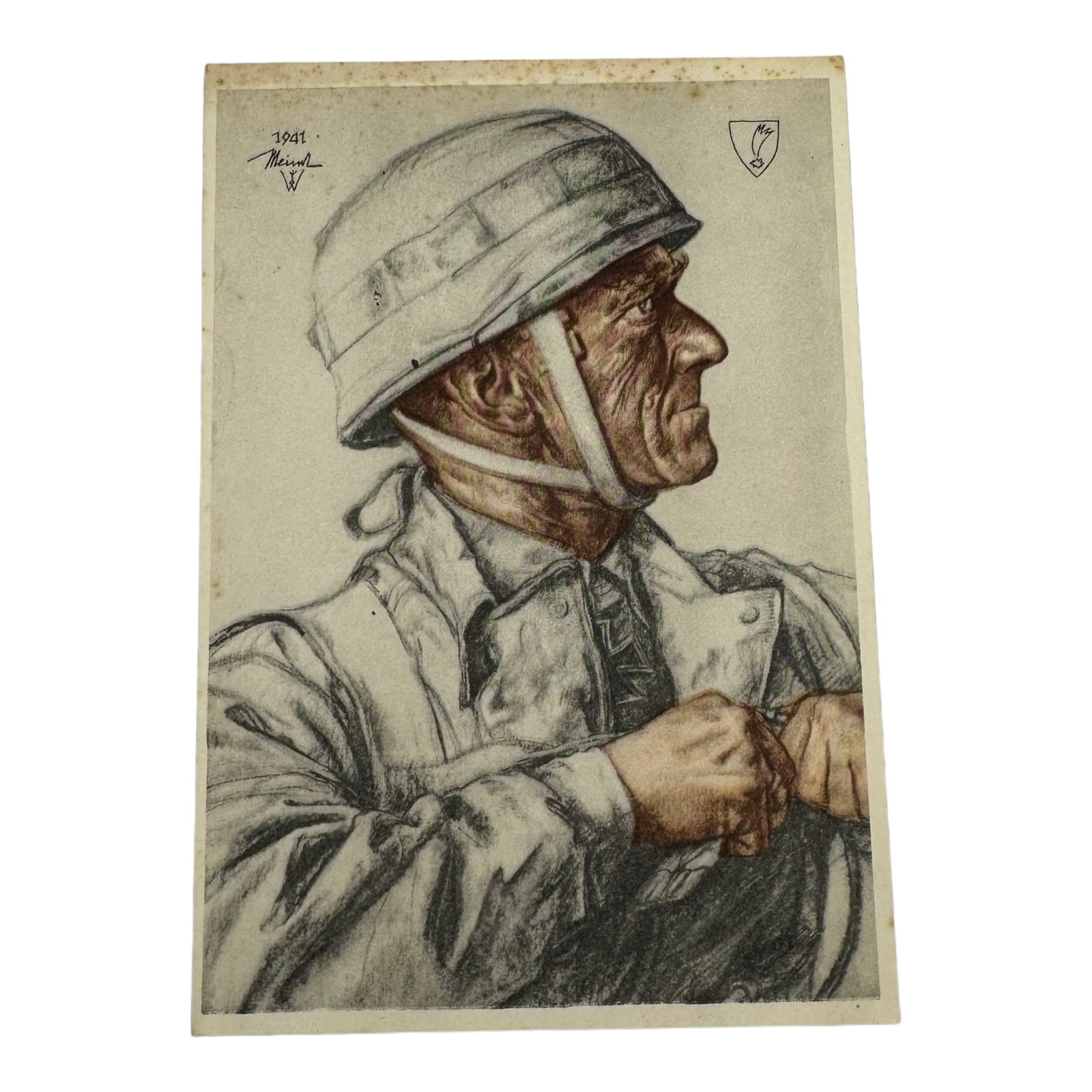 Nazi German Willrich Postcard, Generalmajor Eugen Meindl, Fallschirmjager: Nazi German Willrich Postcard, Generalmajor Eugen Meindl, Fallschirmjager