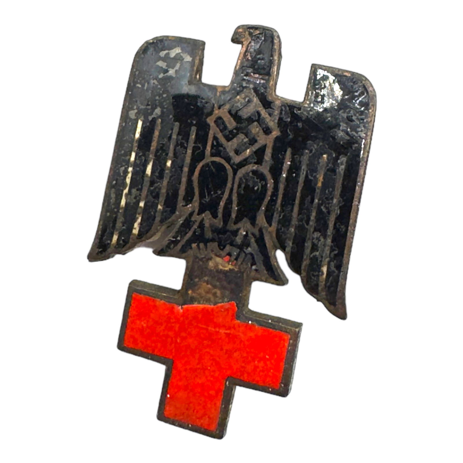 German WWII Red Cross Cap Visor Insignia (1 of 2)