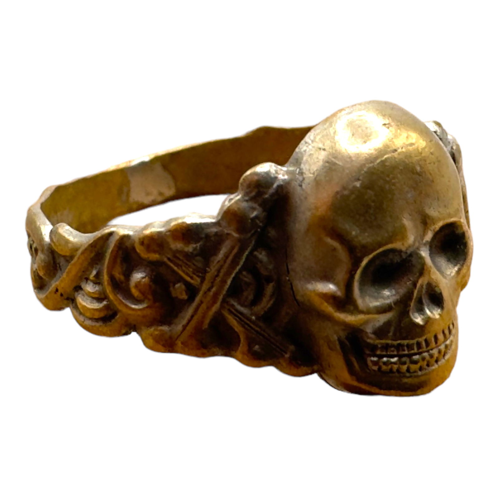 German WWII Wehrmacht / SS Canteen Skull Ring (1 of 5)