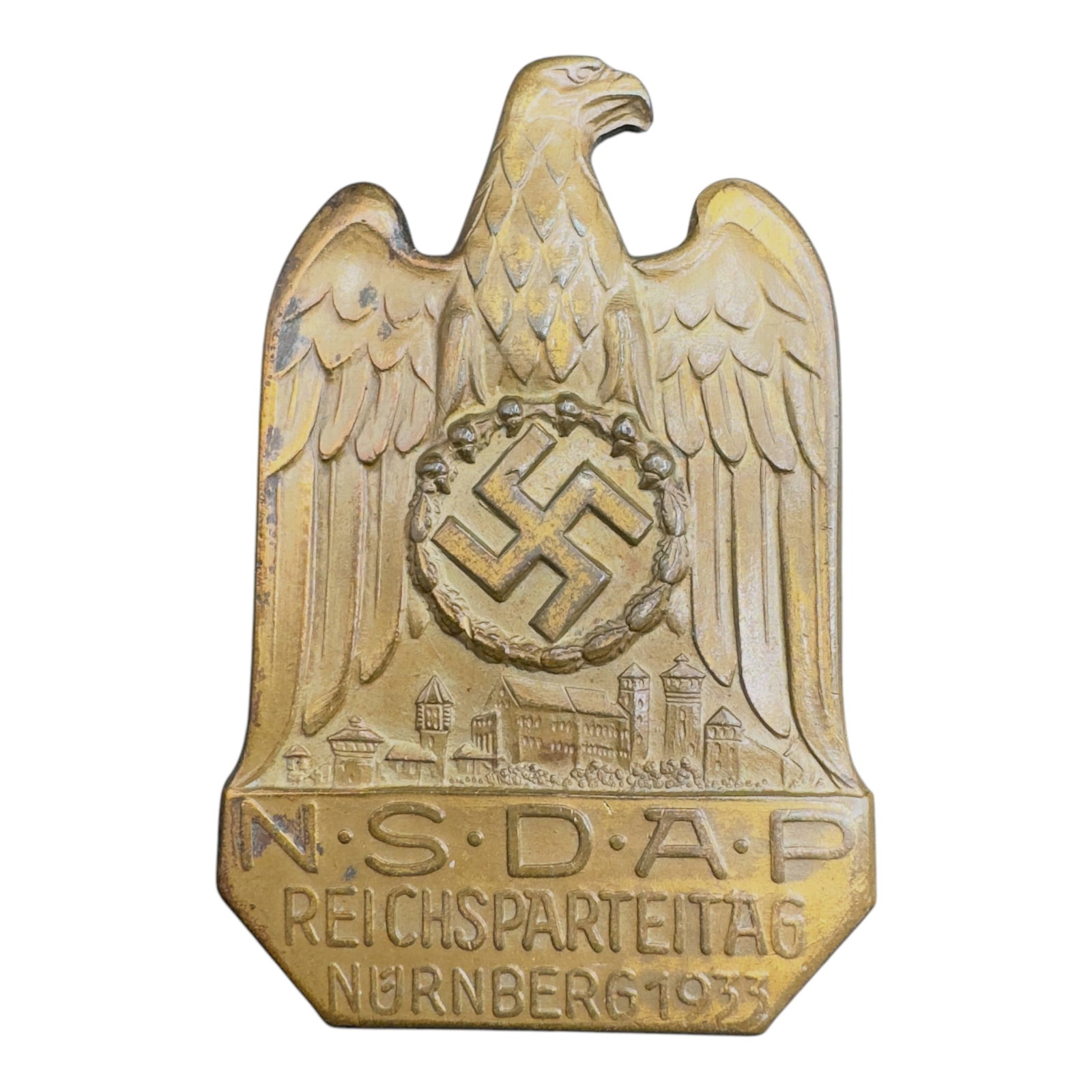NSDAP Reichsparteitag Nuremberg 1933 Badge: NSDAP Reichsparteitag Nuremberg 1933 Badge