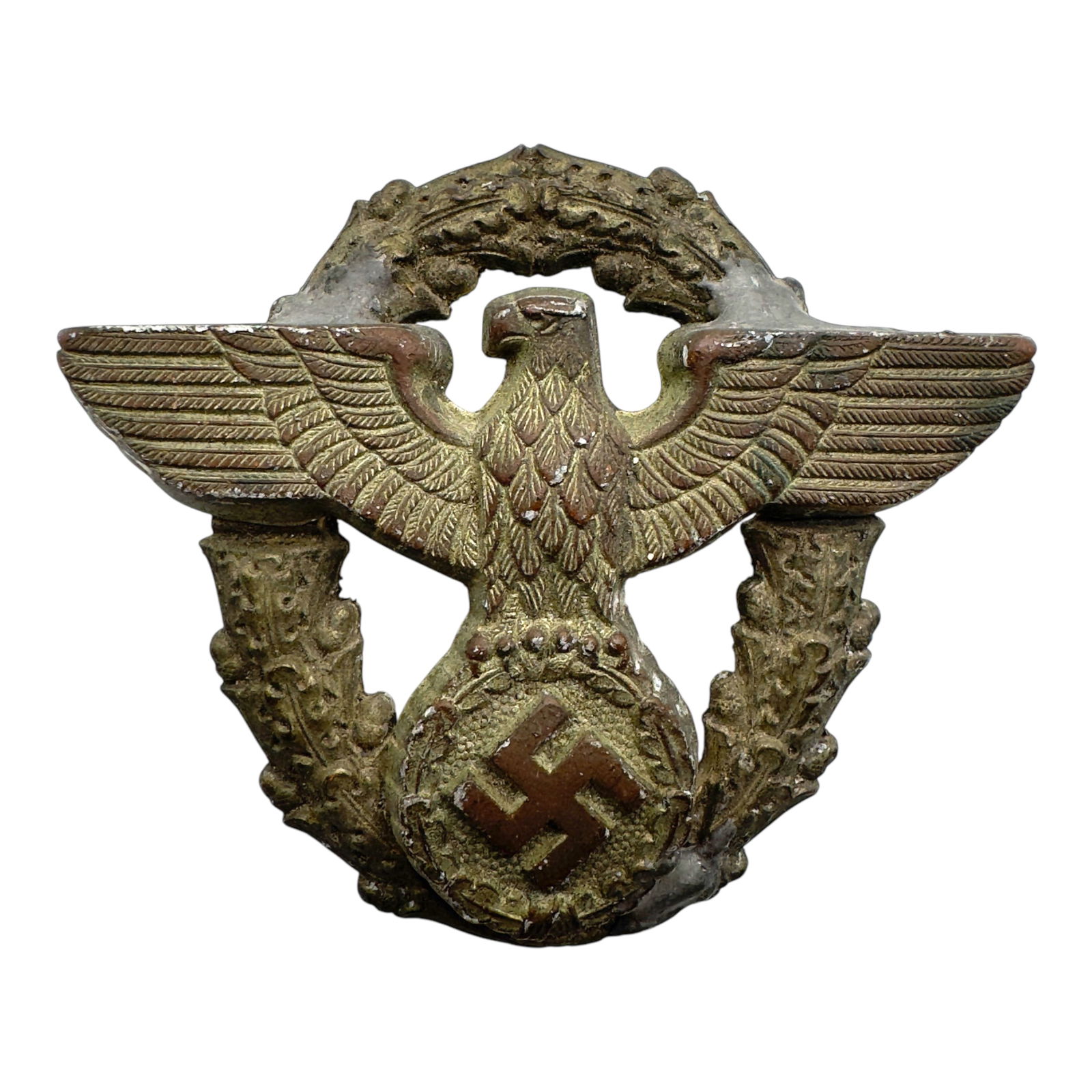 German WWII Police Cap Eagle Badge Insignia (1 of 3)