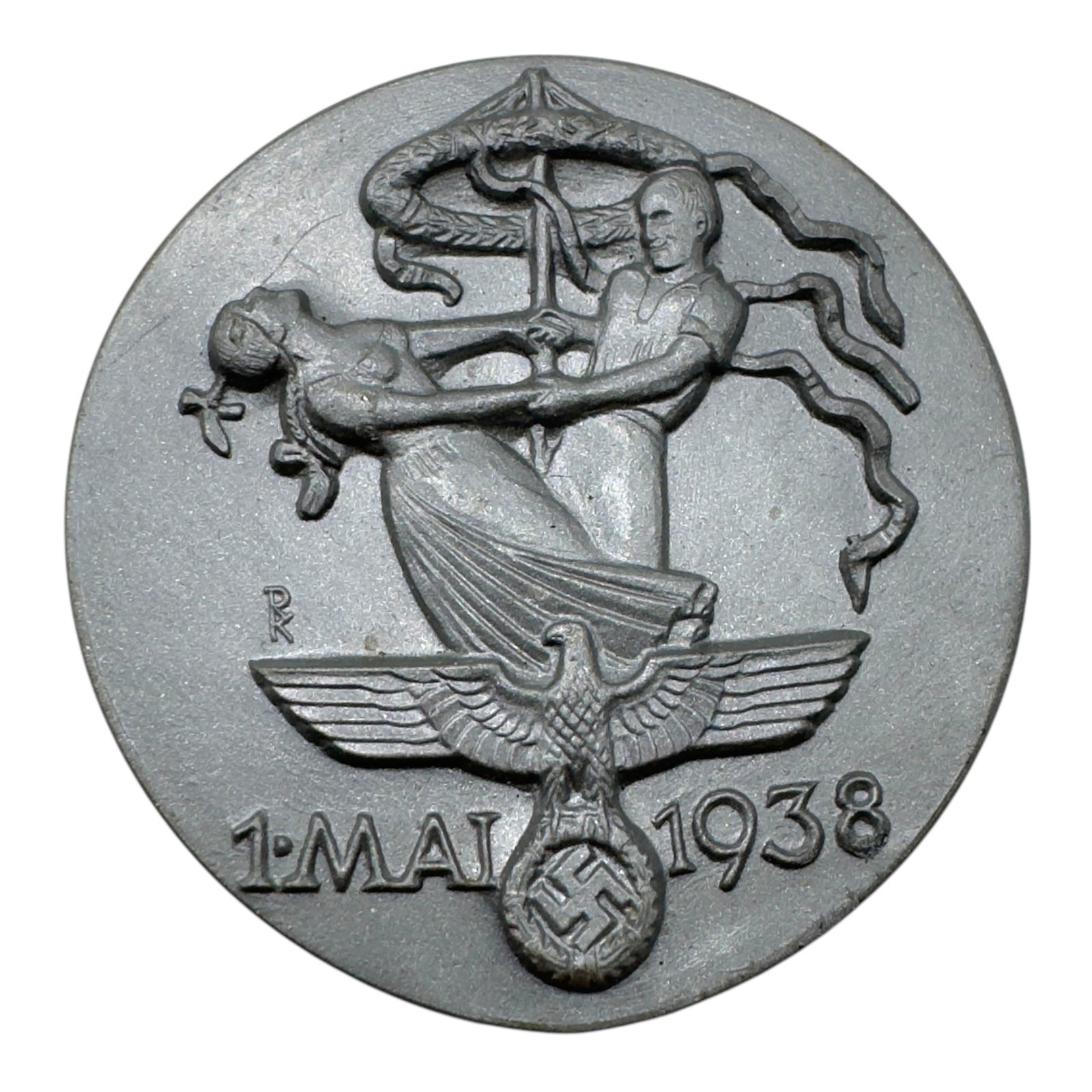Third Reich Mai 1938 Tinnie Badge: Third Reich Mai 1938 Tinnie Badge