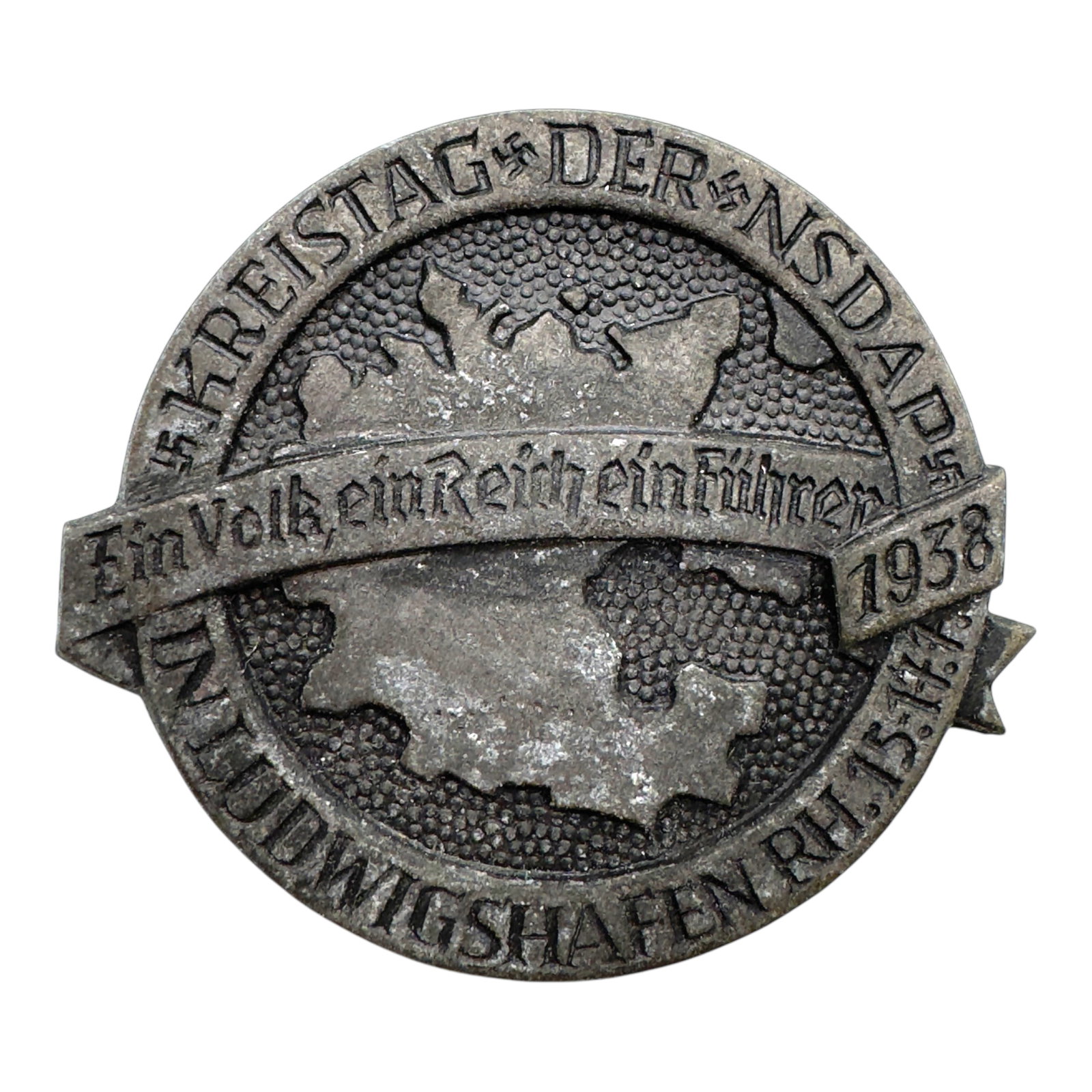 Third Reich Kreistag Der NSDAP 1938 Tinnie Badge: Third Reich Kreistag Der NSDAP 1938 Tinnie Badge