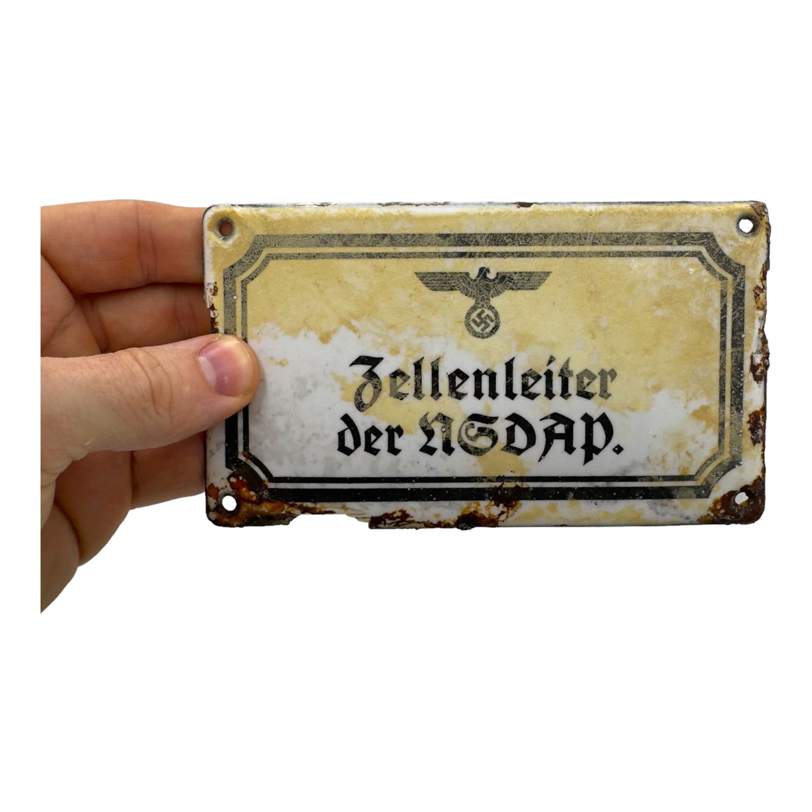 Zellenleiter der NSDAP Enamel Sign - RZM Marked (1 of 6)