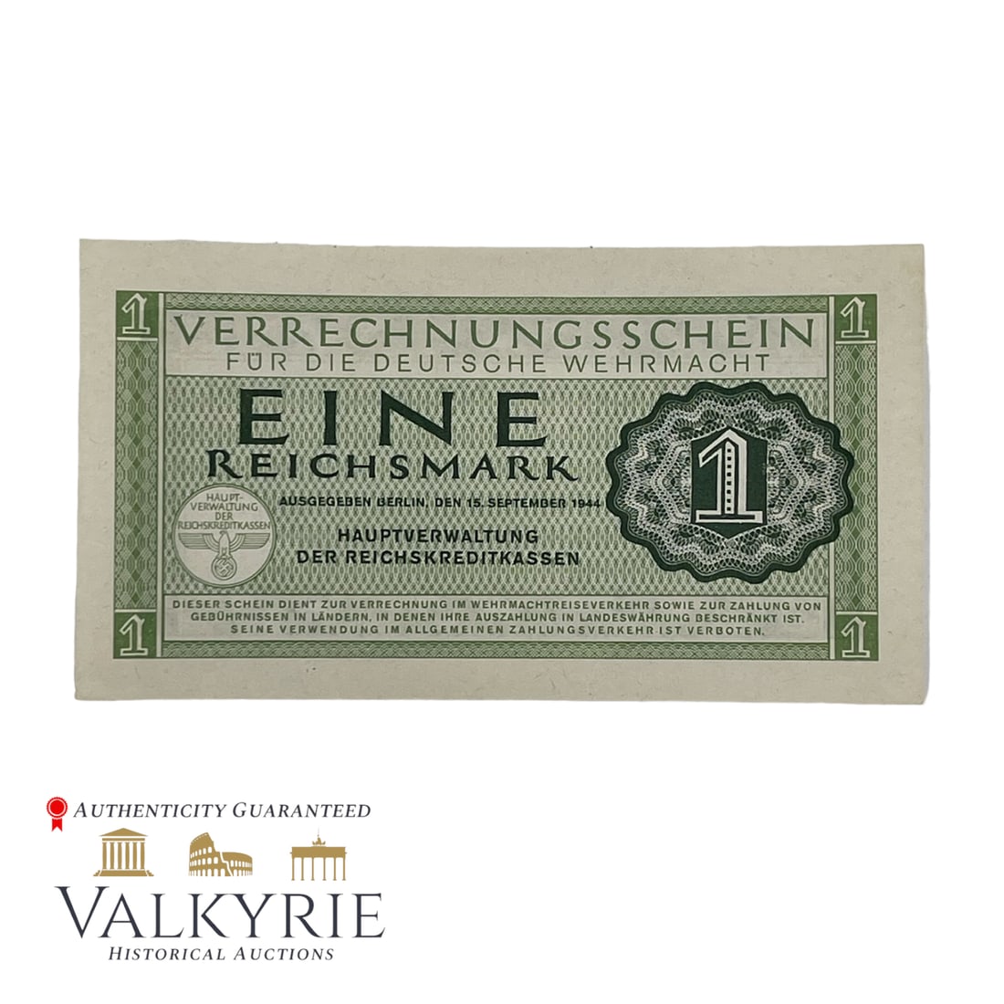 Third Reich Nazi Reichsmark Money Bill: Third Reich Nazi Reichsmark Money Bill
