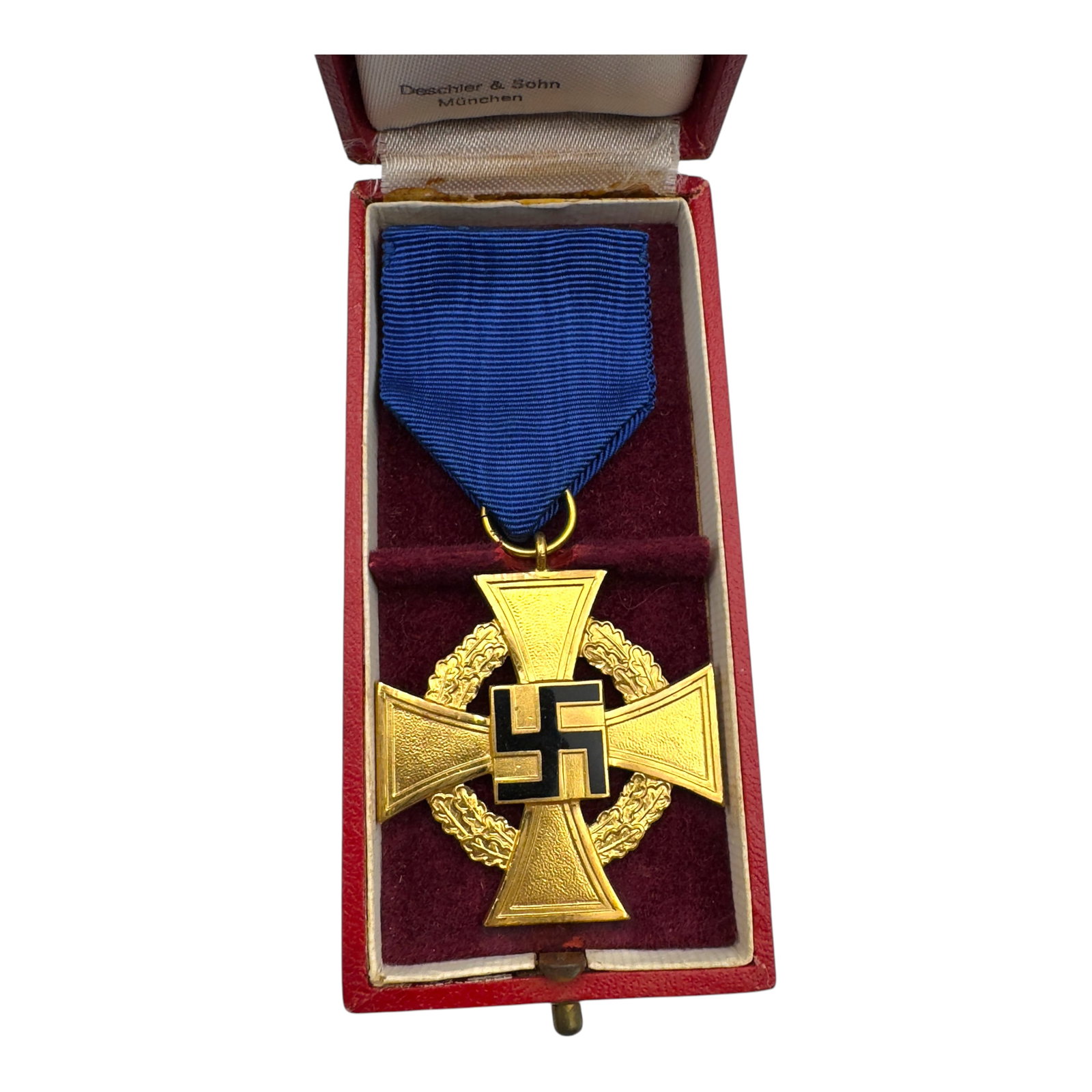 Third Reich Nazi 40 Year Faith Service Medal in Box: Third Reich Nazi 40 Year Faith Service Medal in Box