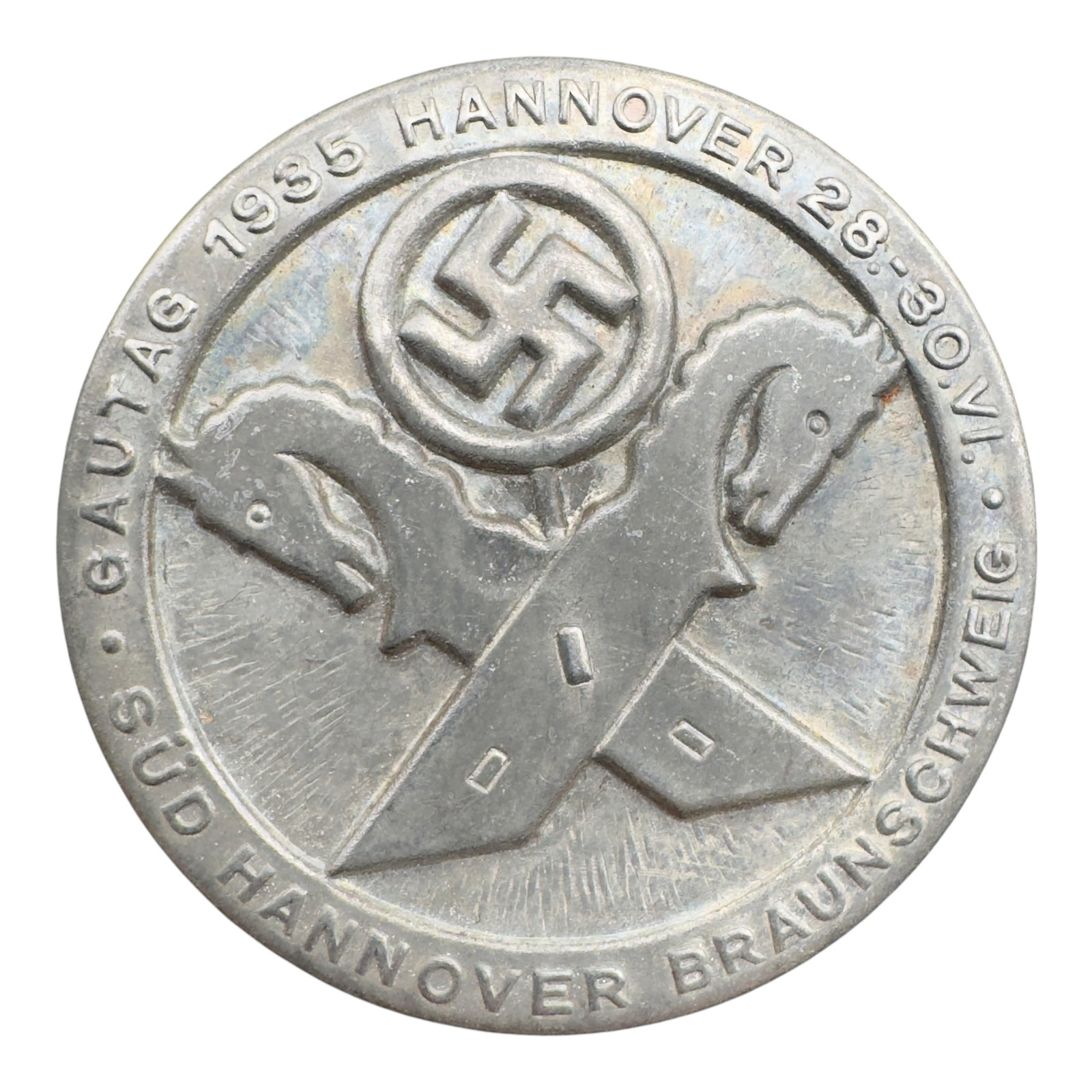Third Reich Nazi Gautag 1935 Hannover Braunschweig Tinnie: Third Reich Nazi Gautag 1935 Hannover Braunschweig Tinnie