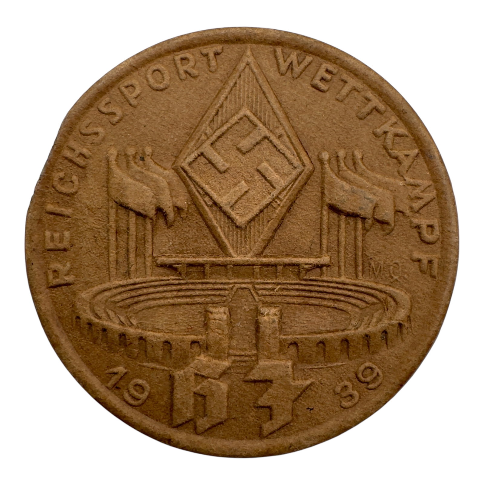 Third Reich Nazi Hitler Youth HJ 1939 Badge Tinnie: Third Reich Nazi Hitler Youth HJ 1939 Badge Tinnie