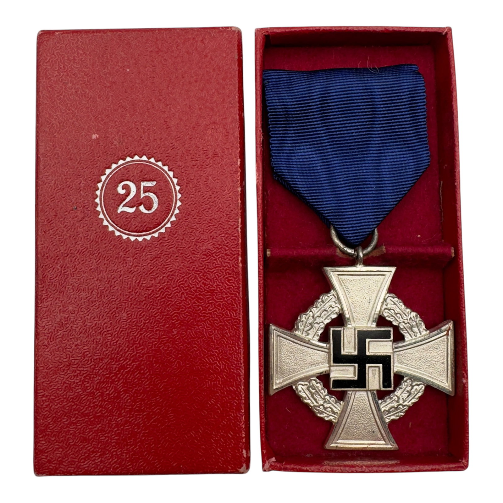 German WWII 20 Year Faithful Service Medal in Box: German WWII 20 Year Faithful Service Medal in Box
