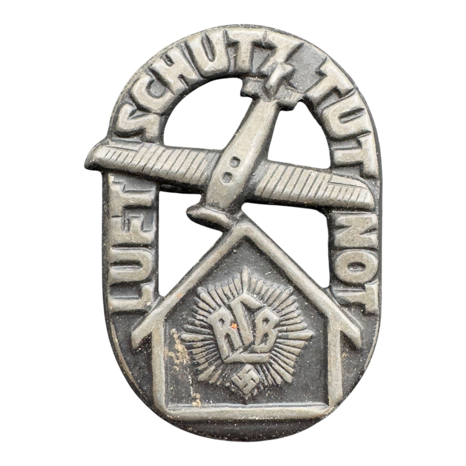 German WWII Luftschutz RLB Tinnie Badge (1 of 2)