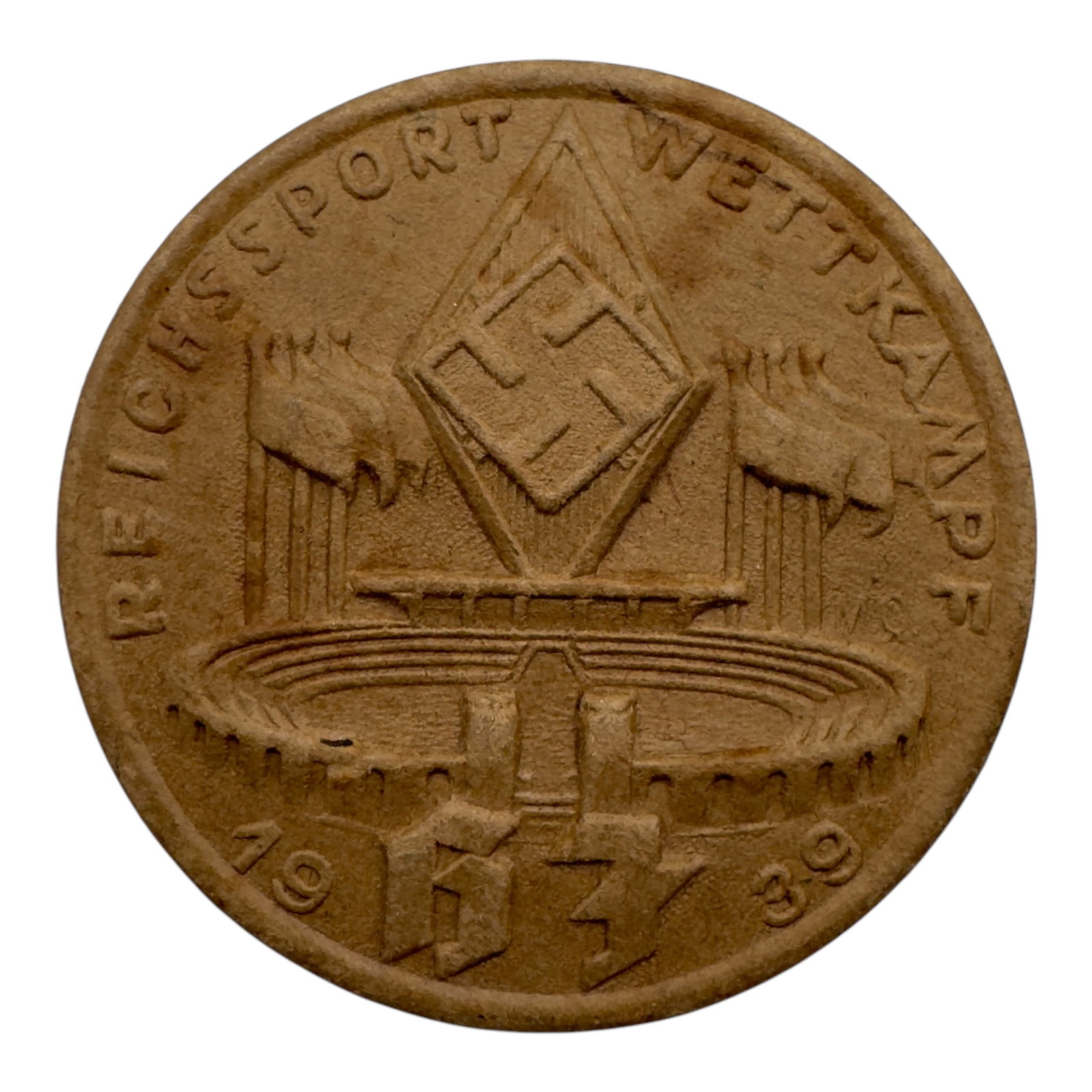 Hitler Youth Reichssport Wettkampf 1939 Tinnie Badge: Hitler Youth Reichssport Wettkampf 1939 Tinnie Badge