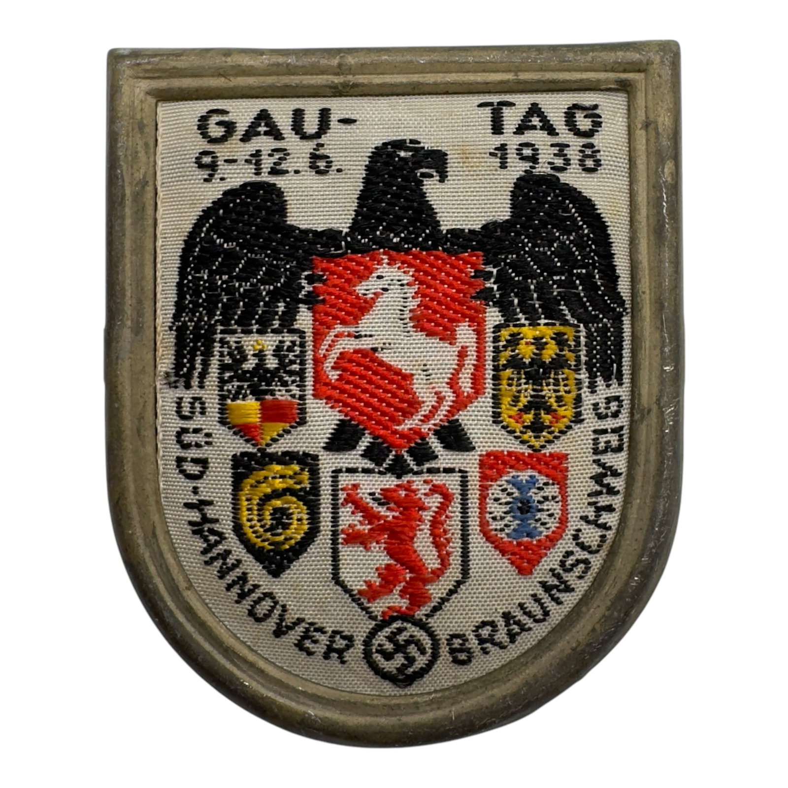 Third Reich Gau Hannover Braunschweig1938 Tinnie Badge: Third Reich Gau Hannover Braunschweig1938 Tinnie Badge