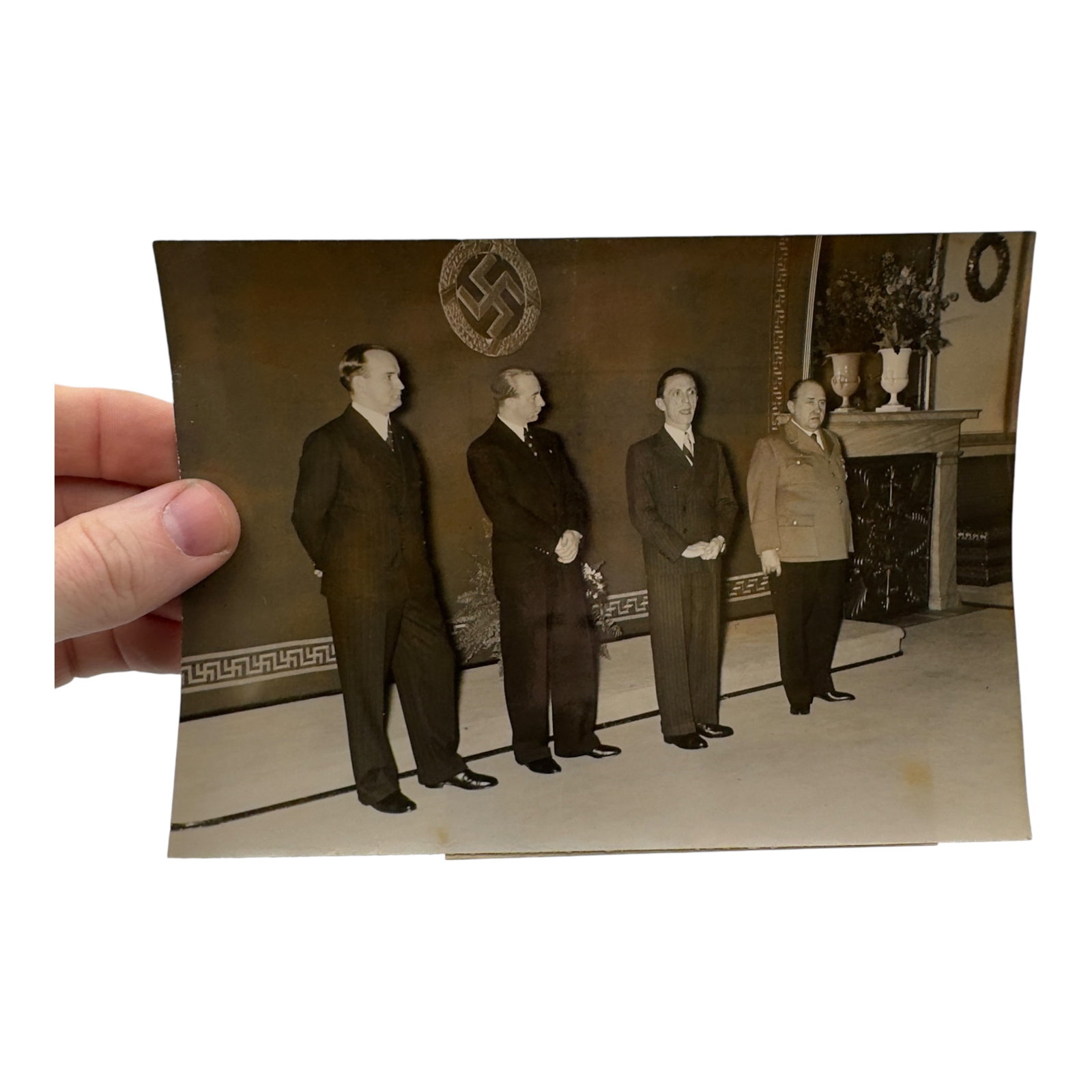 Joseph Goebbels Walther Funk Press Photograph: Joseph Goebbels, Walther Funk Photograph. Funk was a German economist and Nazi official who served as Reich Minister for Economic Affairs (1938–1945) and president of Reichsbank