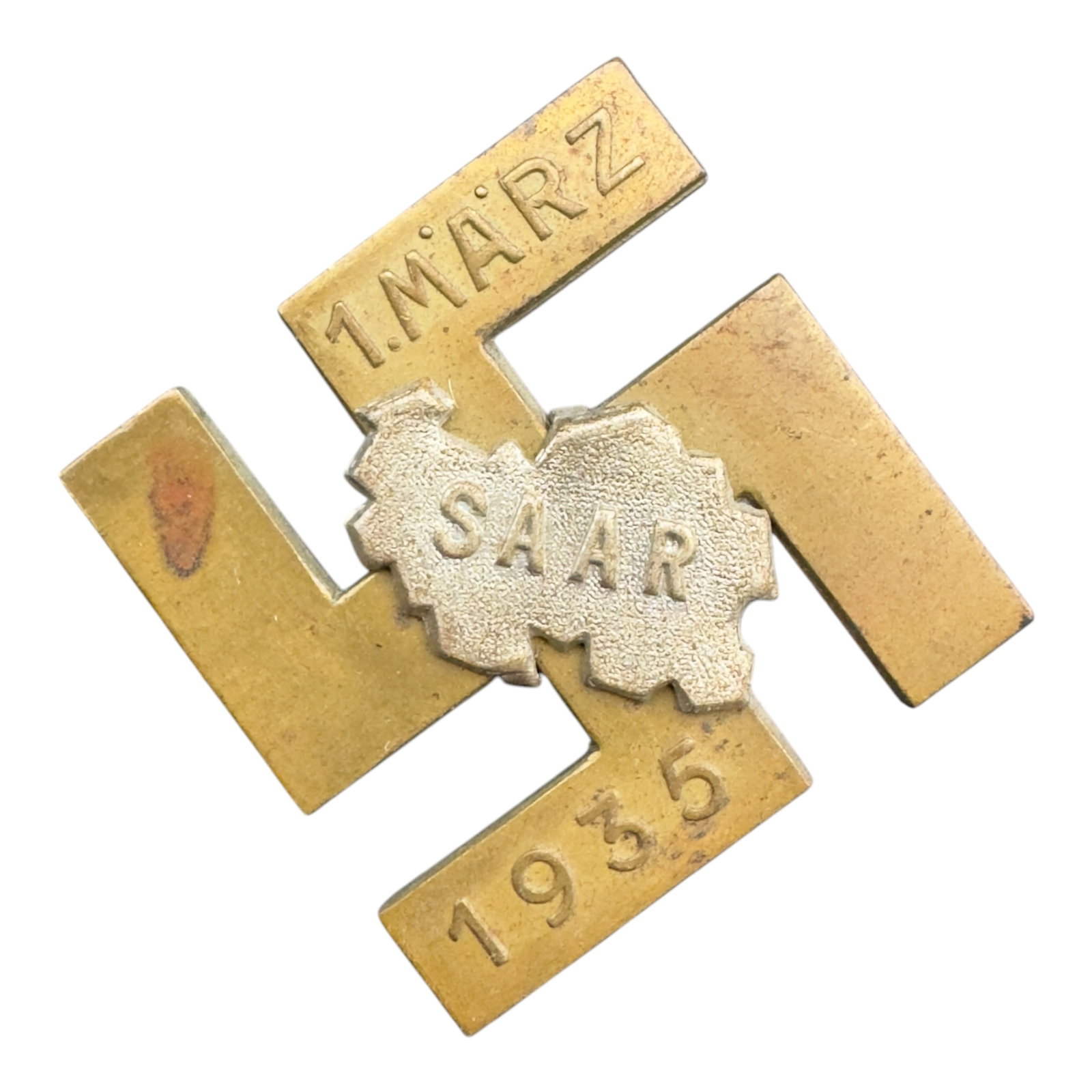 German Third Reich Nazi Saar 1 Marz 1935 Pin Badge: German Third Reich Nazi Saar 1 Marz 1935 Pin Badge