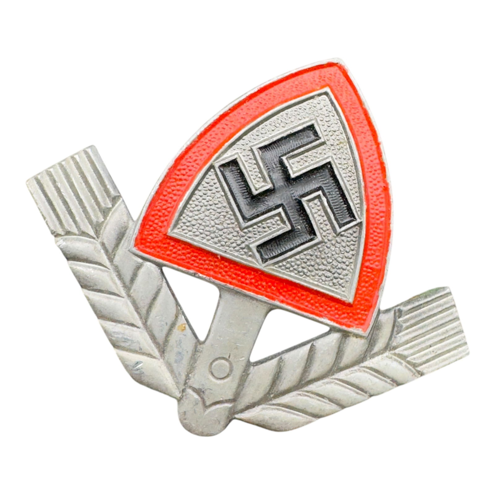 German WWII RAD Cap Visor Insgina (1 of 2)