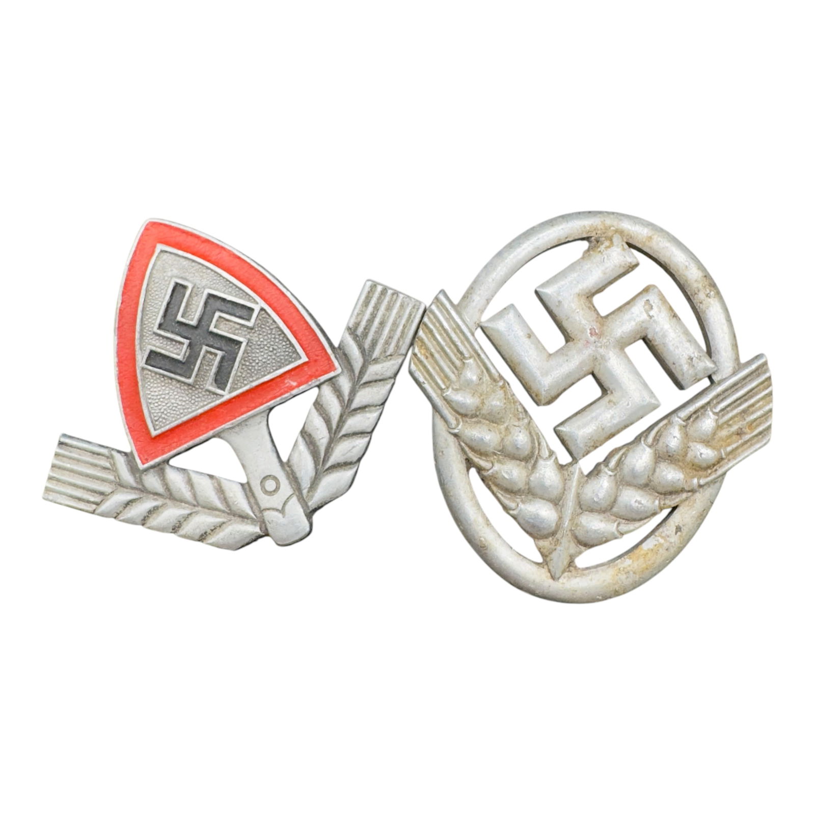 German WWII RAD Cap Visor Insgina (1 of 2)