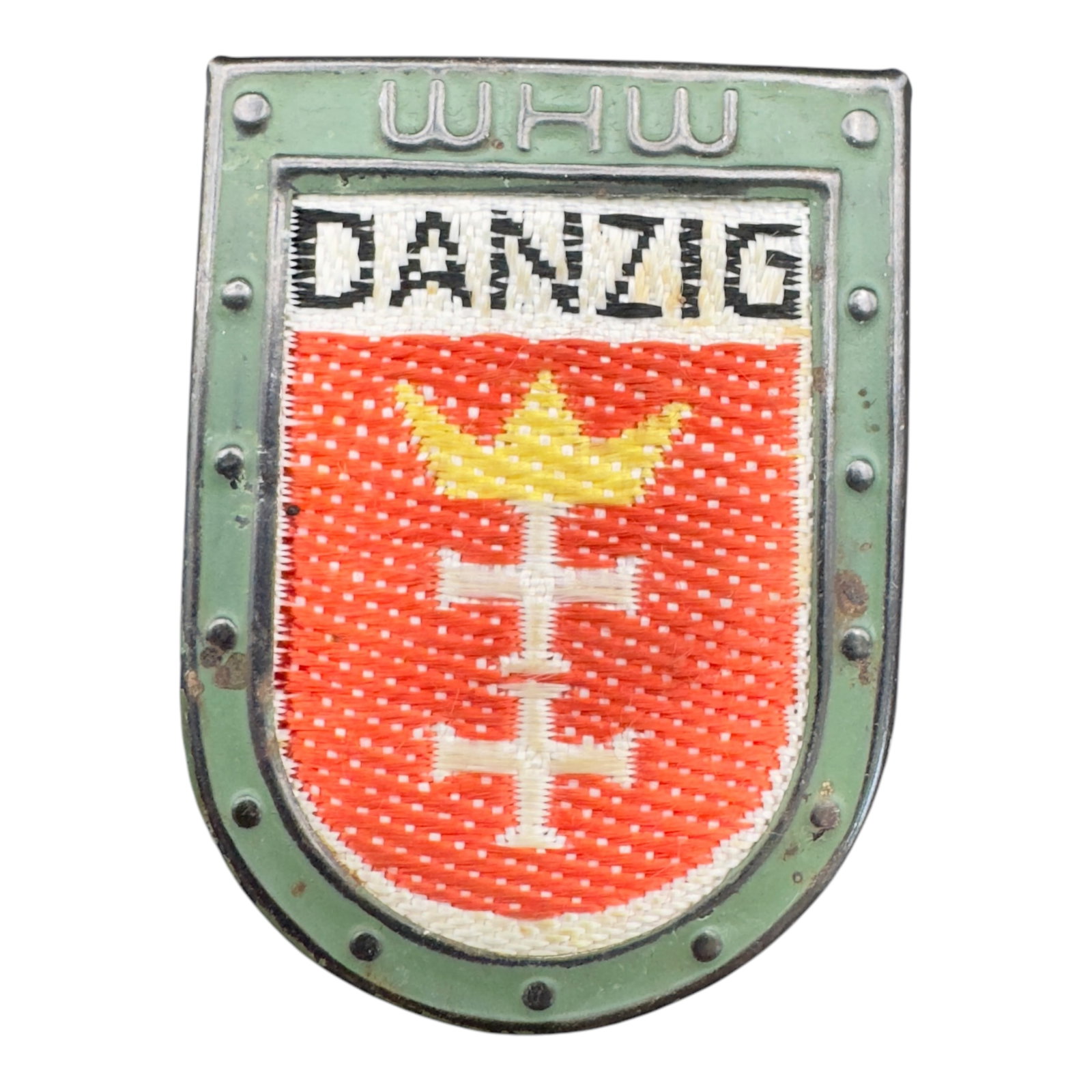 Third Reich Nazi WHW Danzig Badge: Third Reich Nazi WHW Danzig Badge