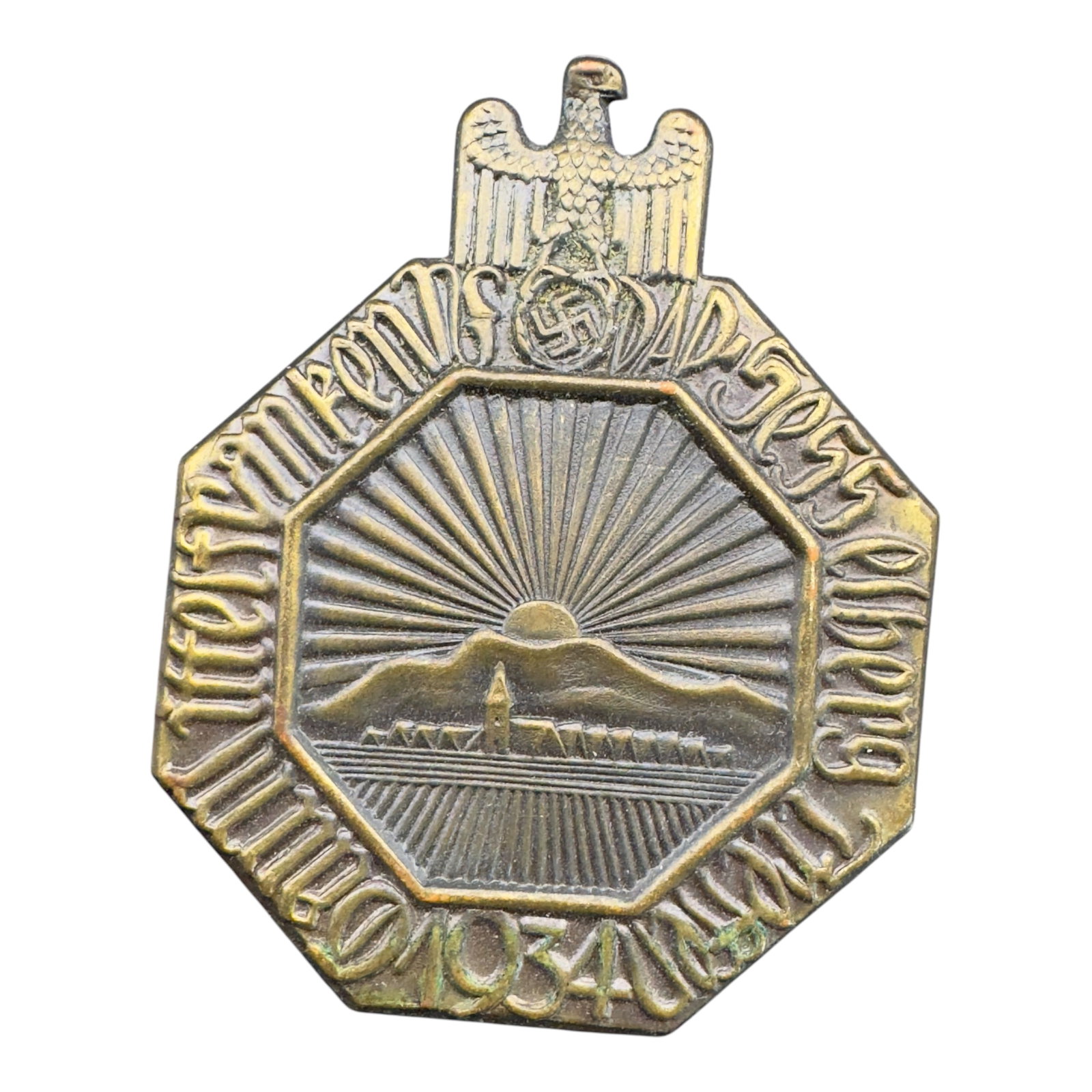 Third Reich Nazi Gau Mittelfranken NSDAP Tag Badge: Third Reich Nazi Gau Mittelfranken NSDAP Tag Badge