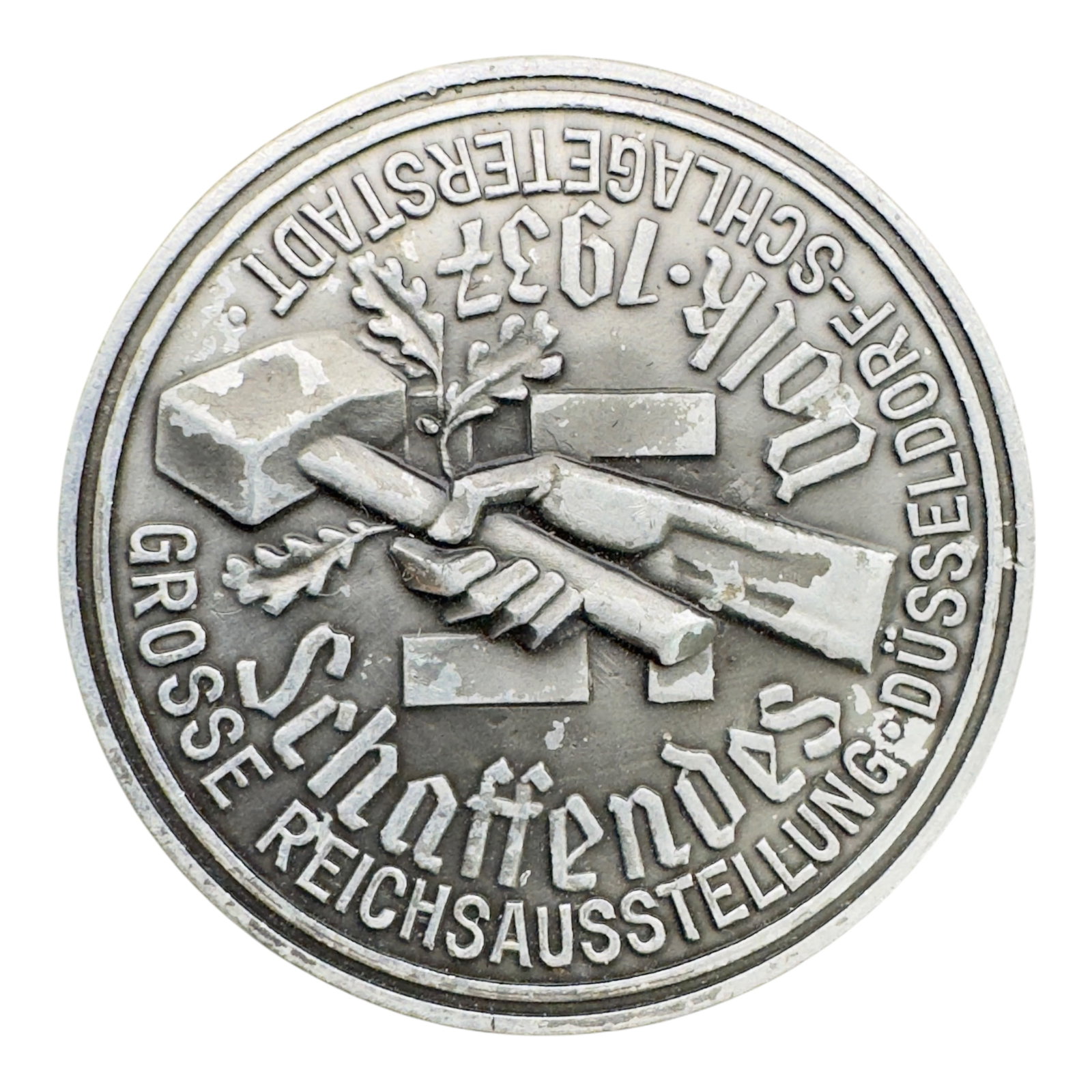 German WWII Nazi Dusseldorf 1937 Tinnie Badge: German WWII Nazi Dusseldorf 1937 Tinnie Badge
