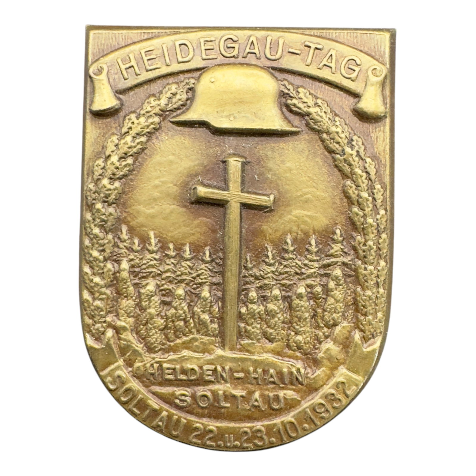 German WWII Nazi Heidegau-Tag 1932 Tinnie Badge: German WWII Nazi Heidegau-Tag 1932 Tinnie Badge
