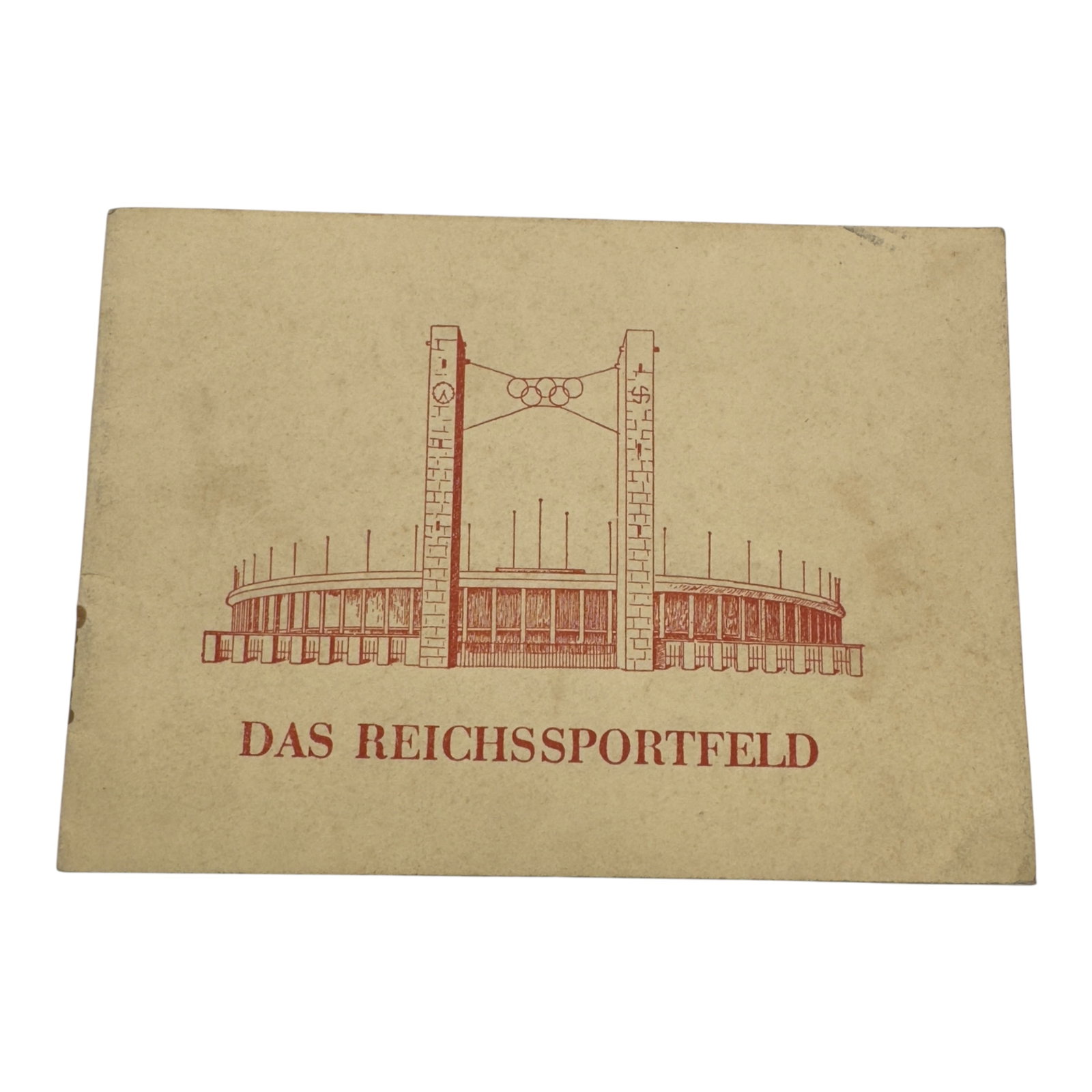 The Reich Sports Field - Olympiastadion Berlin: Nazi-era commemorative or informational booklet. These booklets were often distributed to visitors, officials, or participants, showcasing:Stadium architecture (by Werner March),Athletic facilities,In
