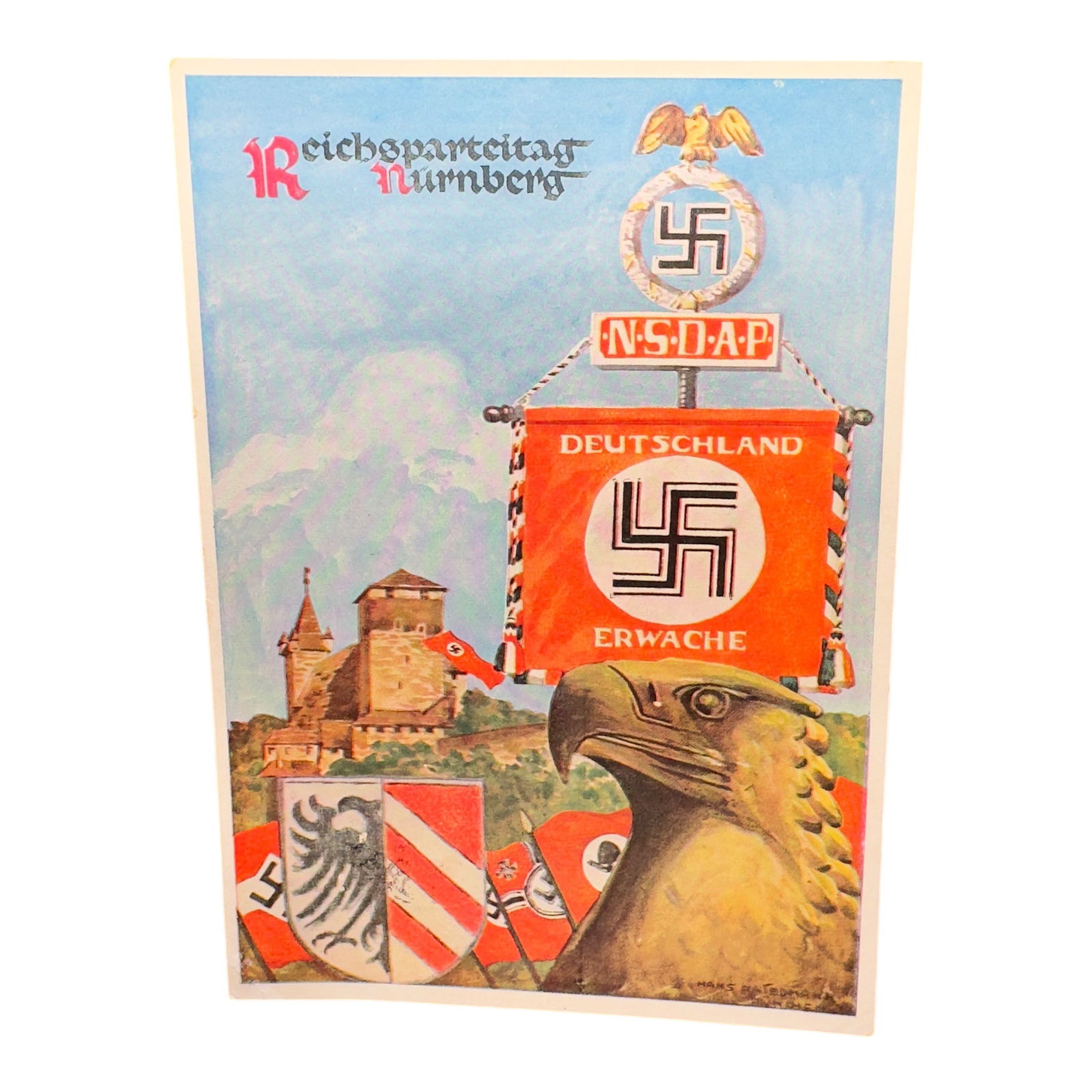 Deutschland Erwache NSDAP Reichsparteitag Nuremberg Postcard: Deutschland Erwache NSDAP Reichsparteitag Nuremberg Postcard