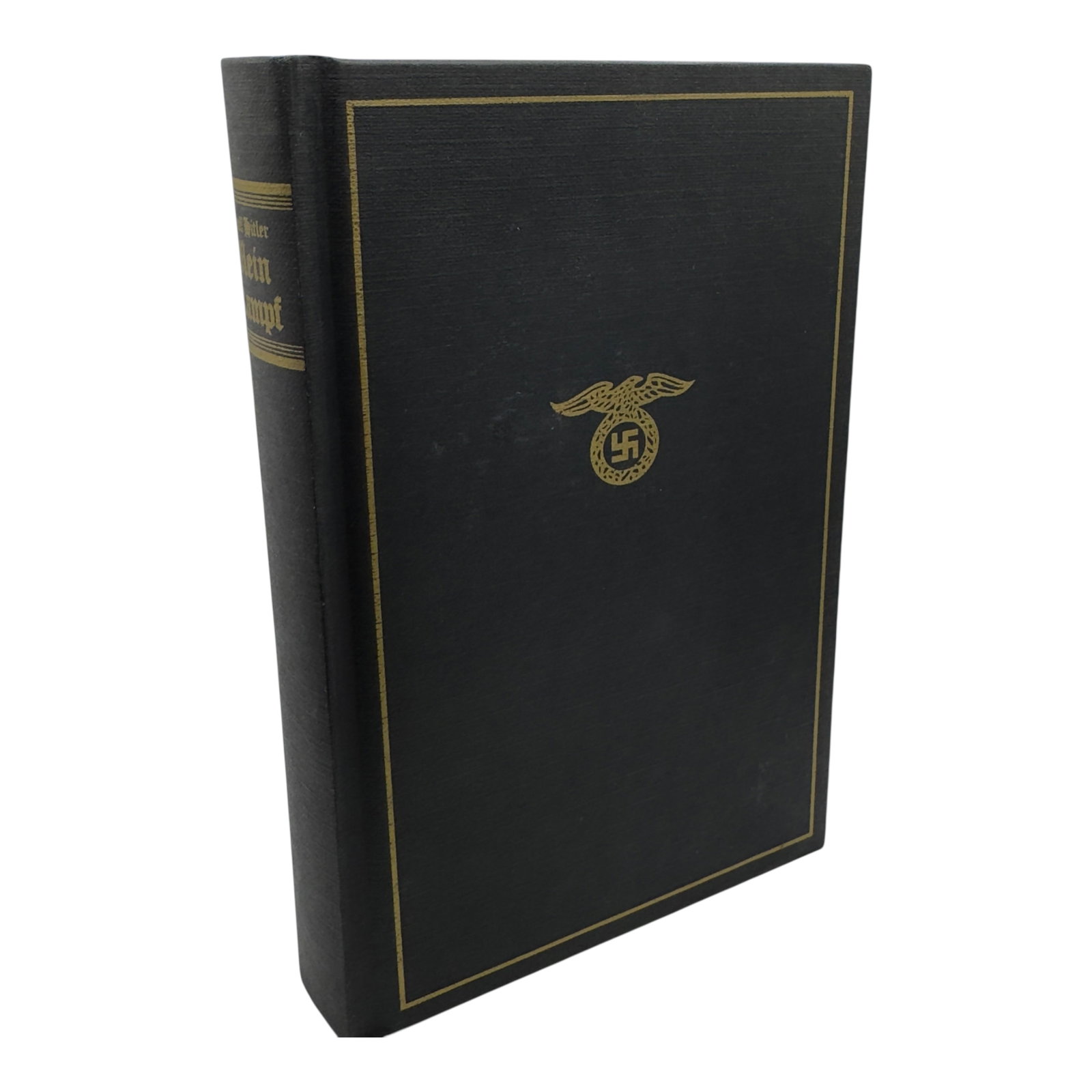 POST WAR COPY Adolf Hitler Mein Kampf People's Edition: POST WAR COPY. Adolf Hitler Mein Kampf People's Edition. Printed recently by someone trying to fake an original copy. If you fail to read this description and bid and win, you will not be refunded.