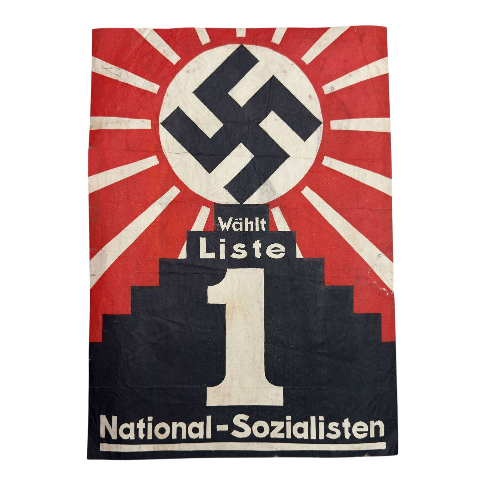 Early NSDAP Election Poster: This is a Nazi election propaganda poster from early 1930s Germany, likely used in the 1932 or March 1933 Reichstag elections. This type of poster was produced by the NSDAP (National Socialist German